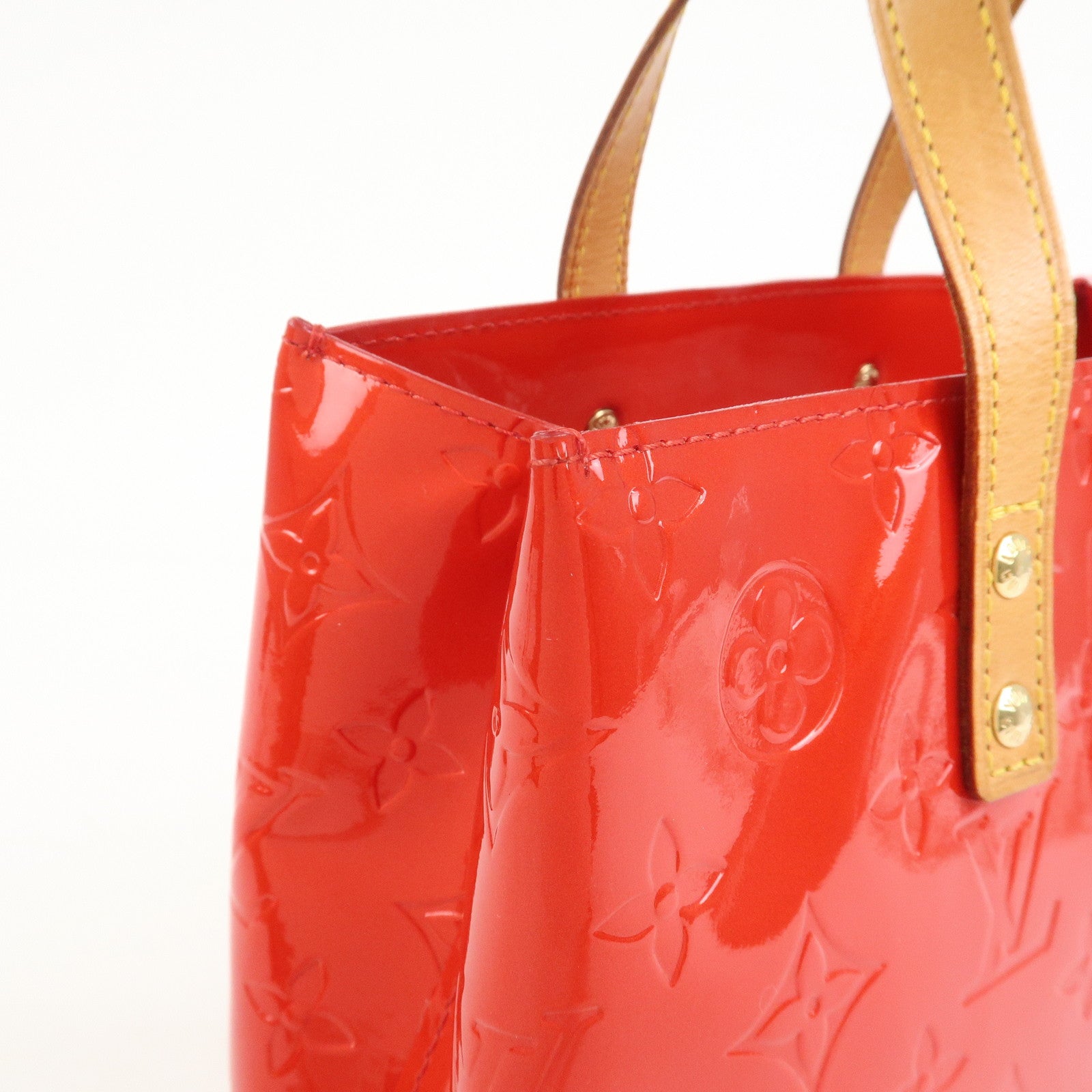 Louis Vuitton Monogram Vernis Lead PM Hand Bag Rouge M91088