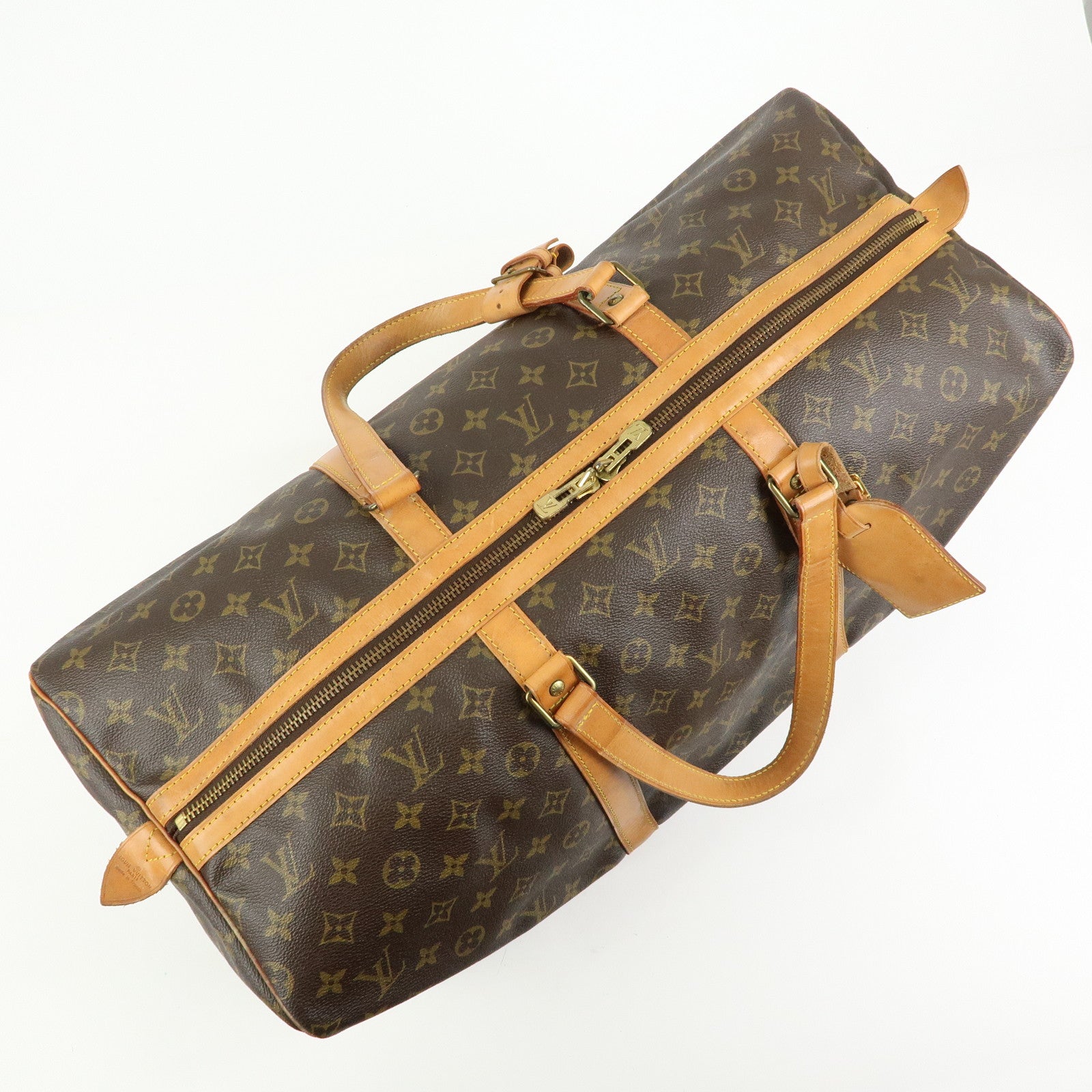 Louis Vuitton Monogram Sac Souple 55 Boston Bag Brown M41622