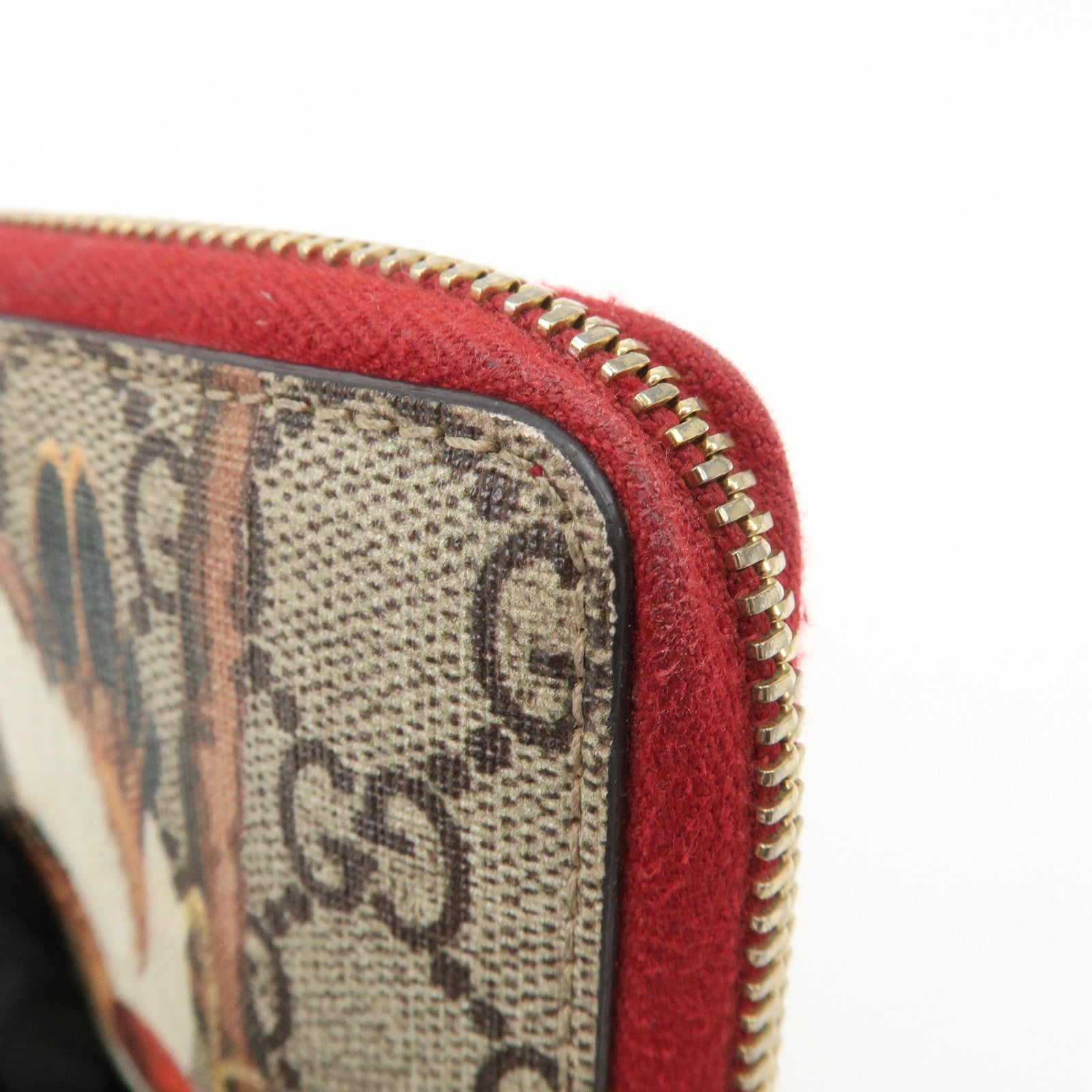 GUCCI GG Supreme Round Zippy Coin Case Beige 424897