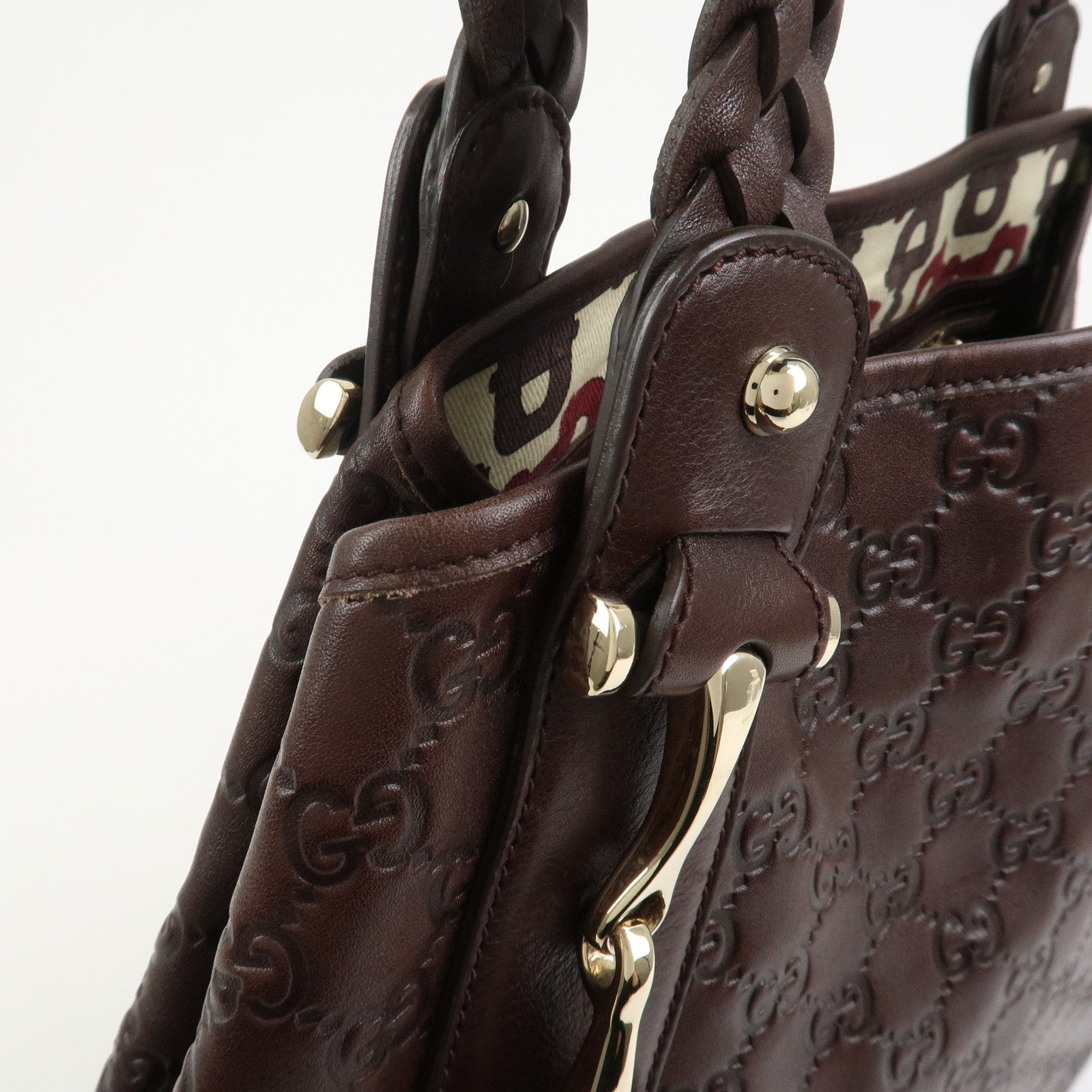 GUCCI Horsebit Guccissima Leather Hand Bag Shoulder Bag 137621