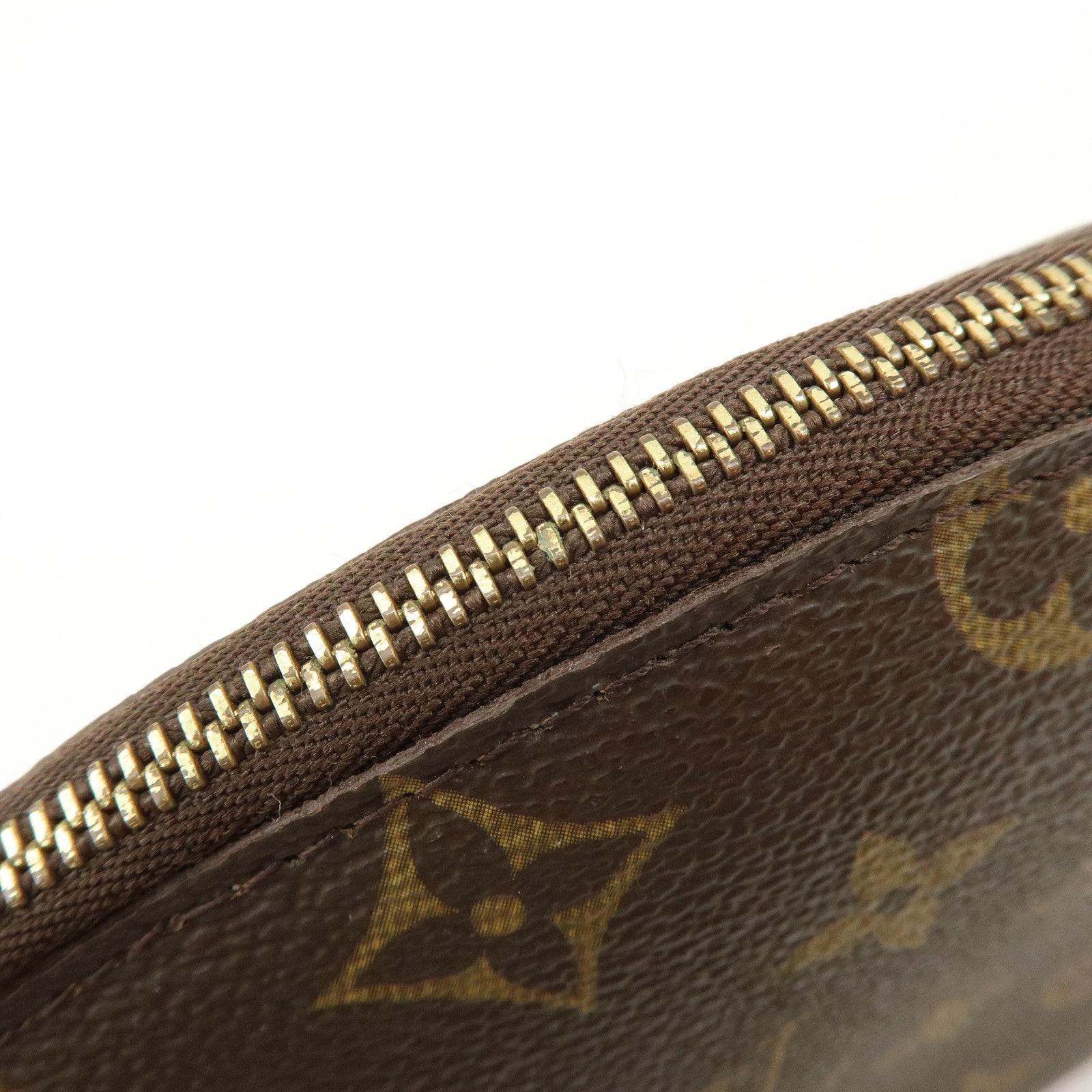 Louis Vuitton Monogram Trousse Demi Ronde Pouch Brown M47520