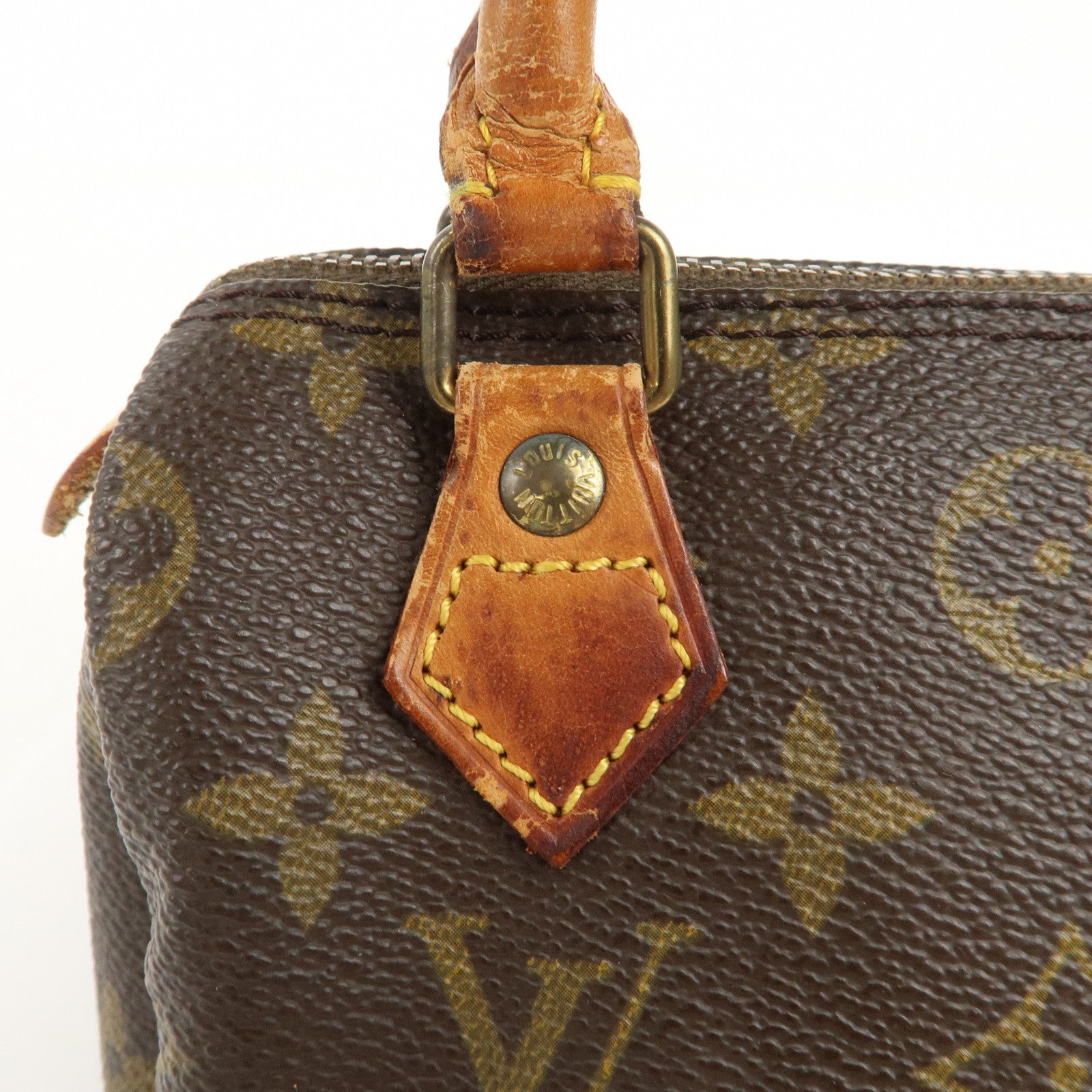 Louis Vuitton Monogram Mini Speedy Hand Bag Boston Bag Brown M41534