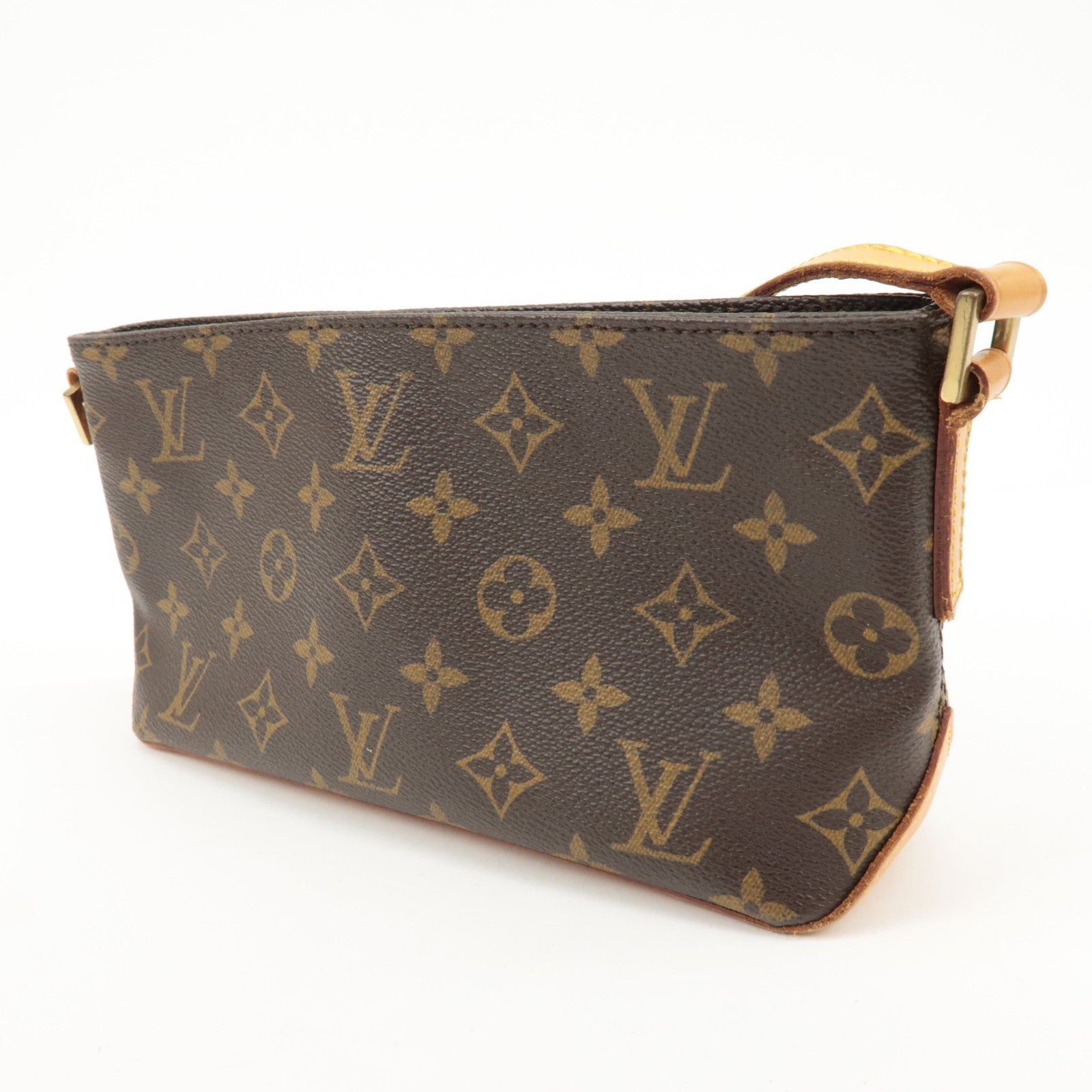 Louis Vuitton Monogram Trotteur Shoulder Bag Brown M51240 Used