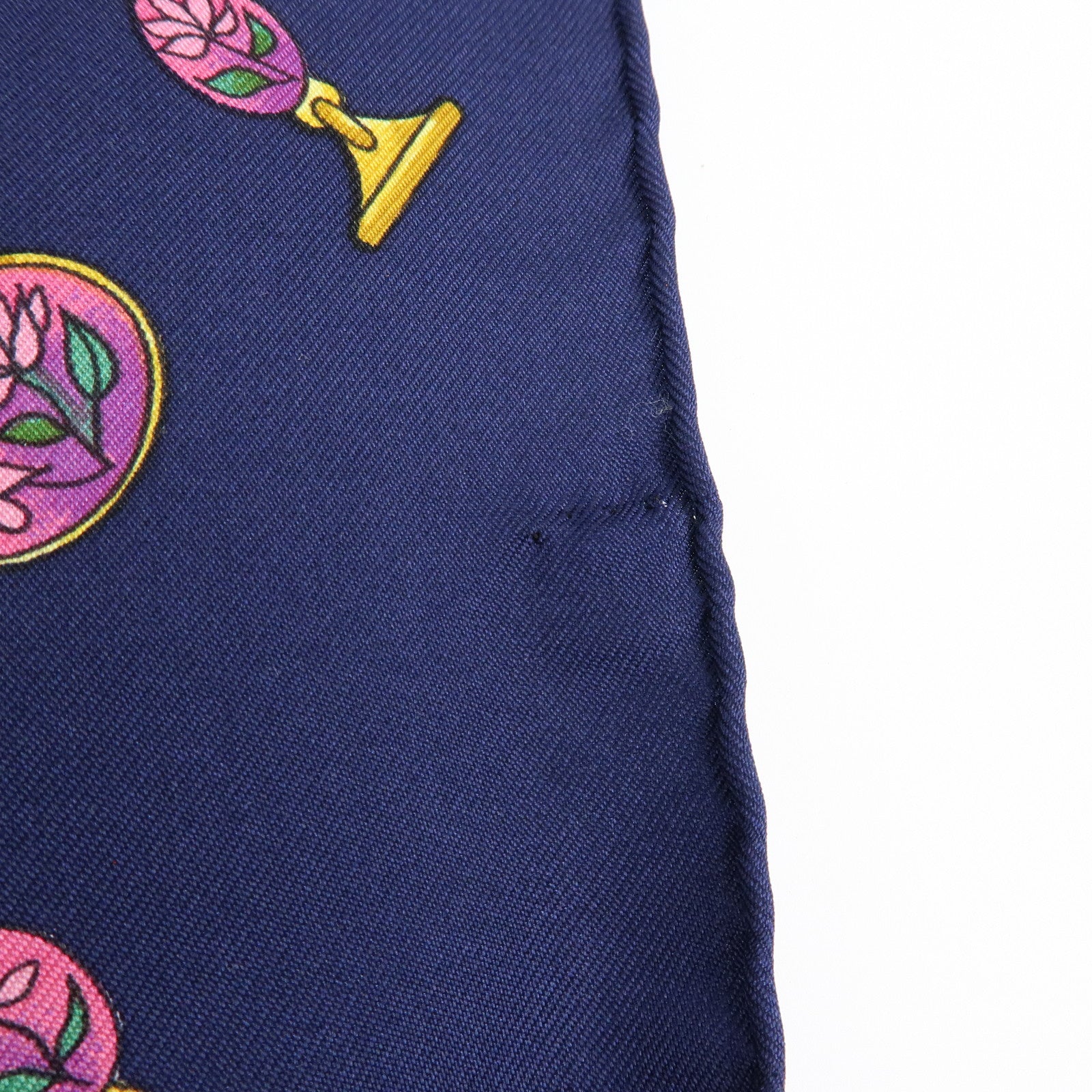 HERMES Carre90 Silk100% Scarf Parmi Les Fleurs Je Compte Les Heures