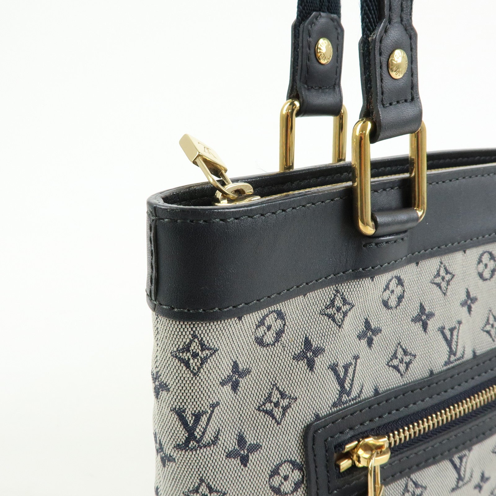 Louis Vuitton Monogram Mini Lin Lucille PM Hand Bag Blue M92676