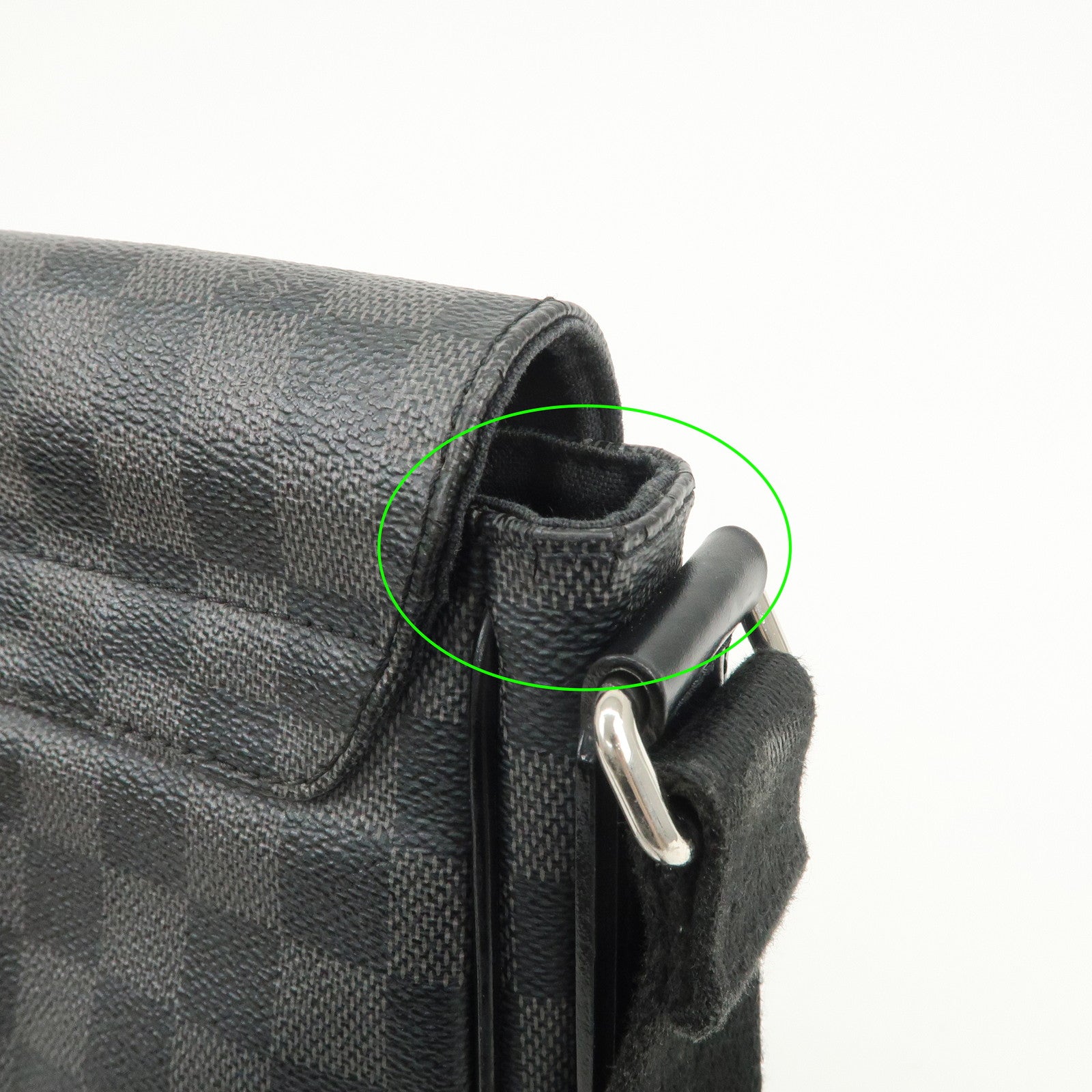 Louis Vuitton Damier Graphite District PM Shoulder Bag Noir N41260