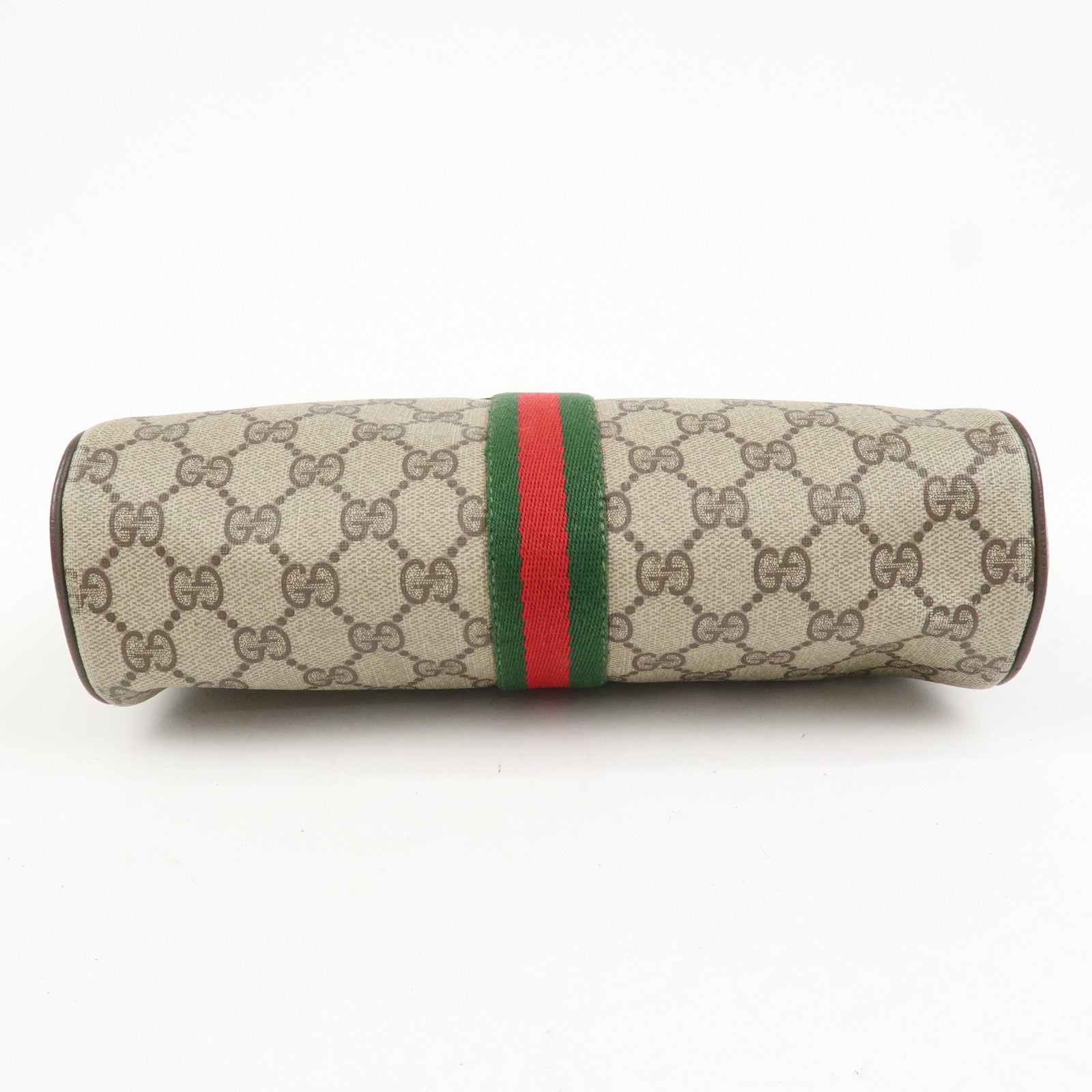 GUCCI Set Of 2 GG Monogram Leather Clutch Bags Beige Brown