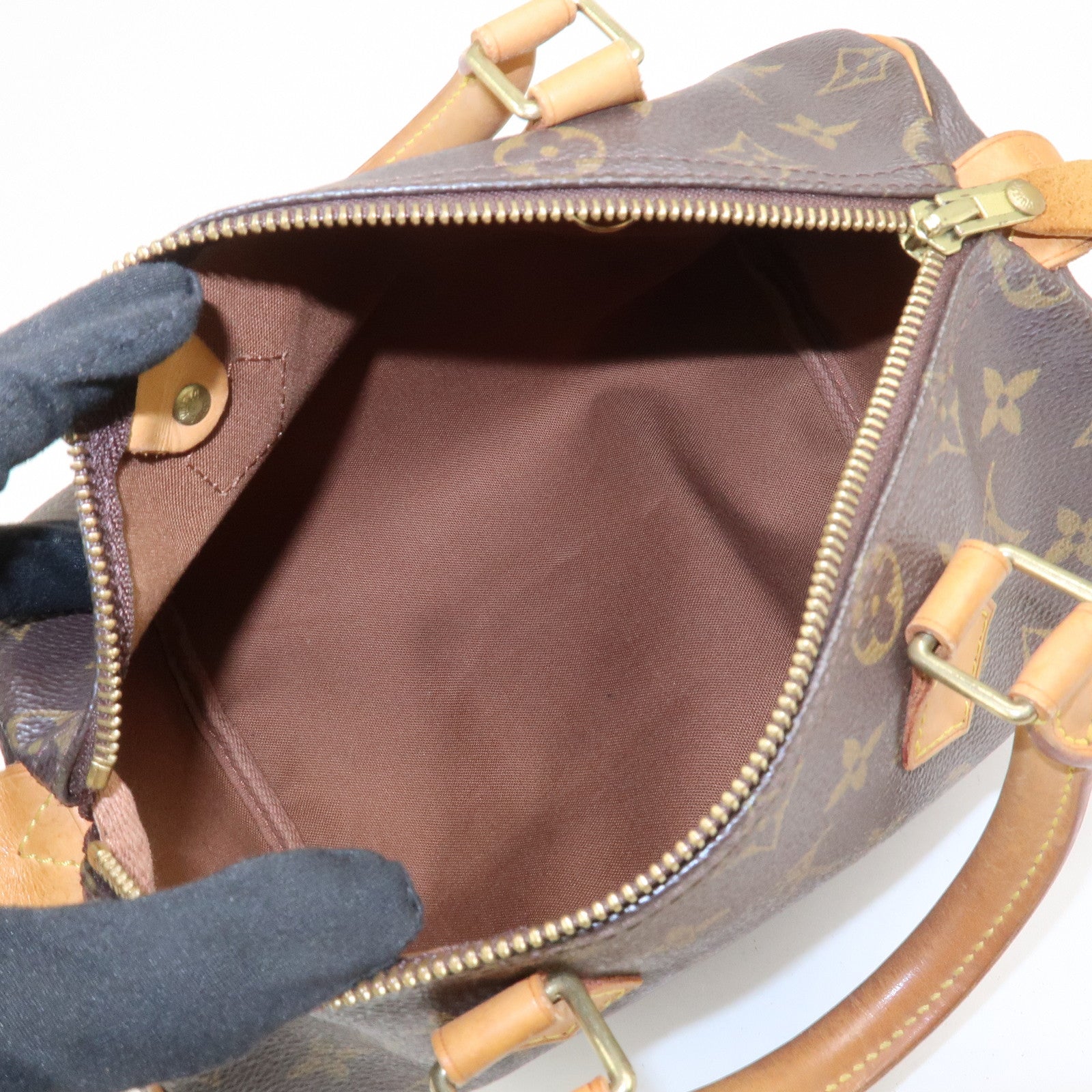 Louis Vuitton Monogram Speedy 25 Boston Bag Hand Bag Brown M41528
