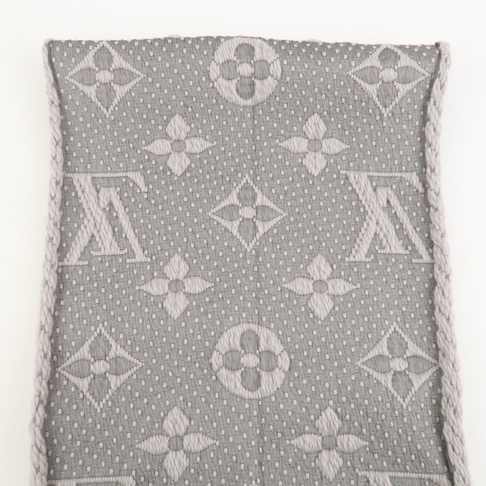 Louis Vuitton Monogram Escharp Logomania Scarf Gris Perle M74742