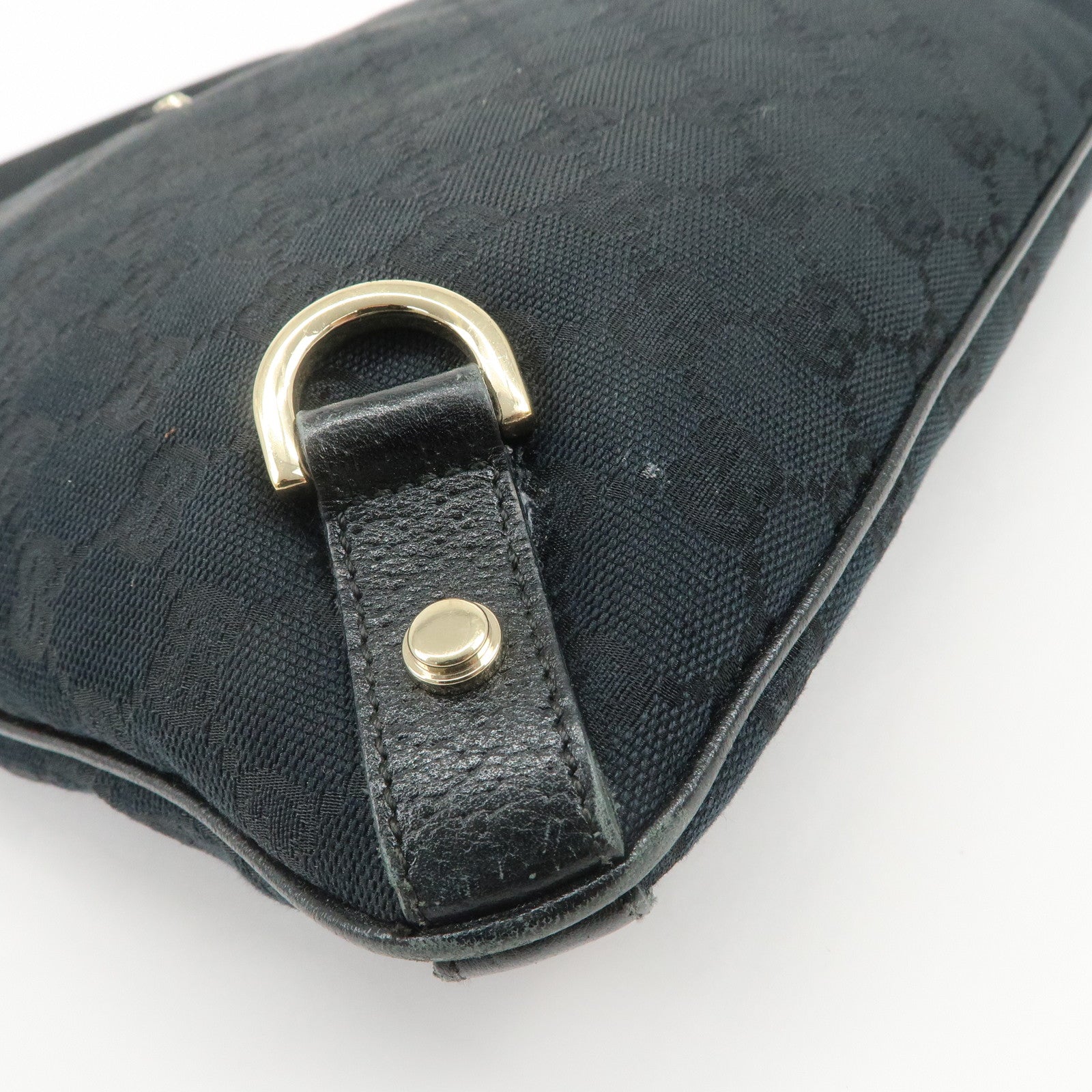 GUCCI Abbey GG Canvas Leather Shoulder Bag Crossbody Bag 131326