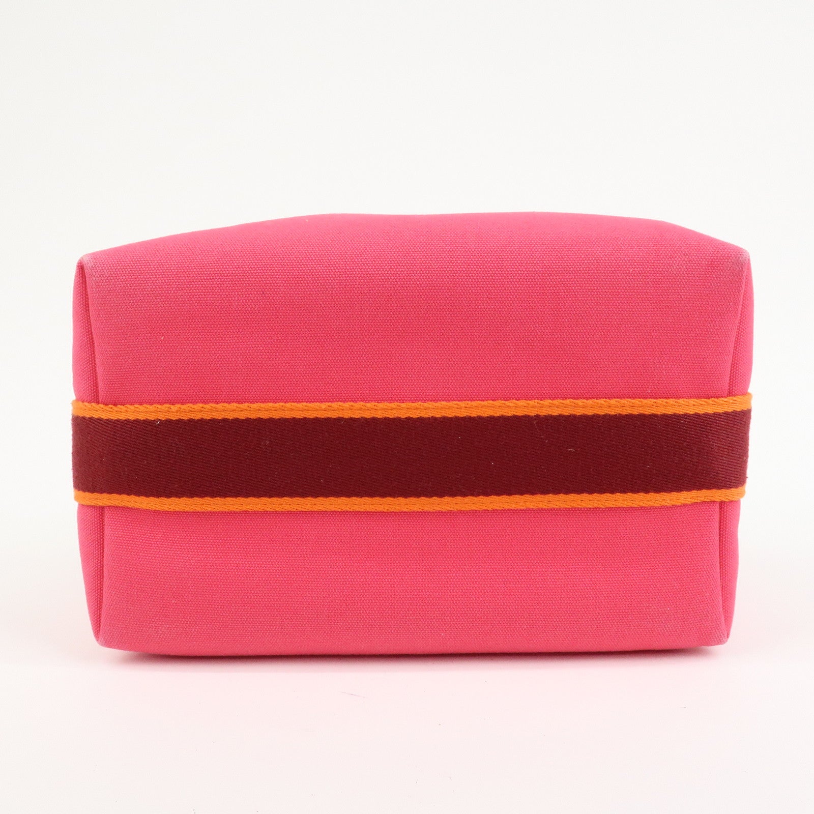 HERMES Brides A Brac GM Pouch Hand Bag Vanity Bag Toile H Pink