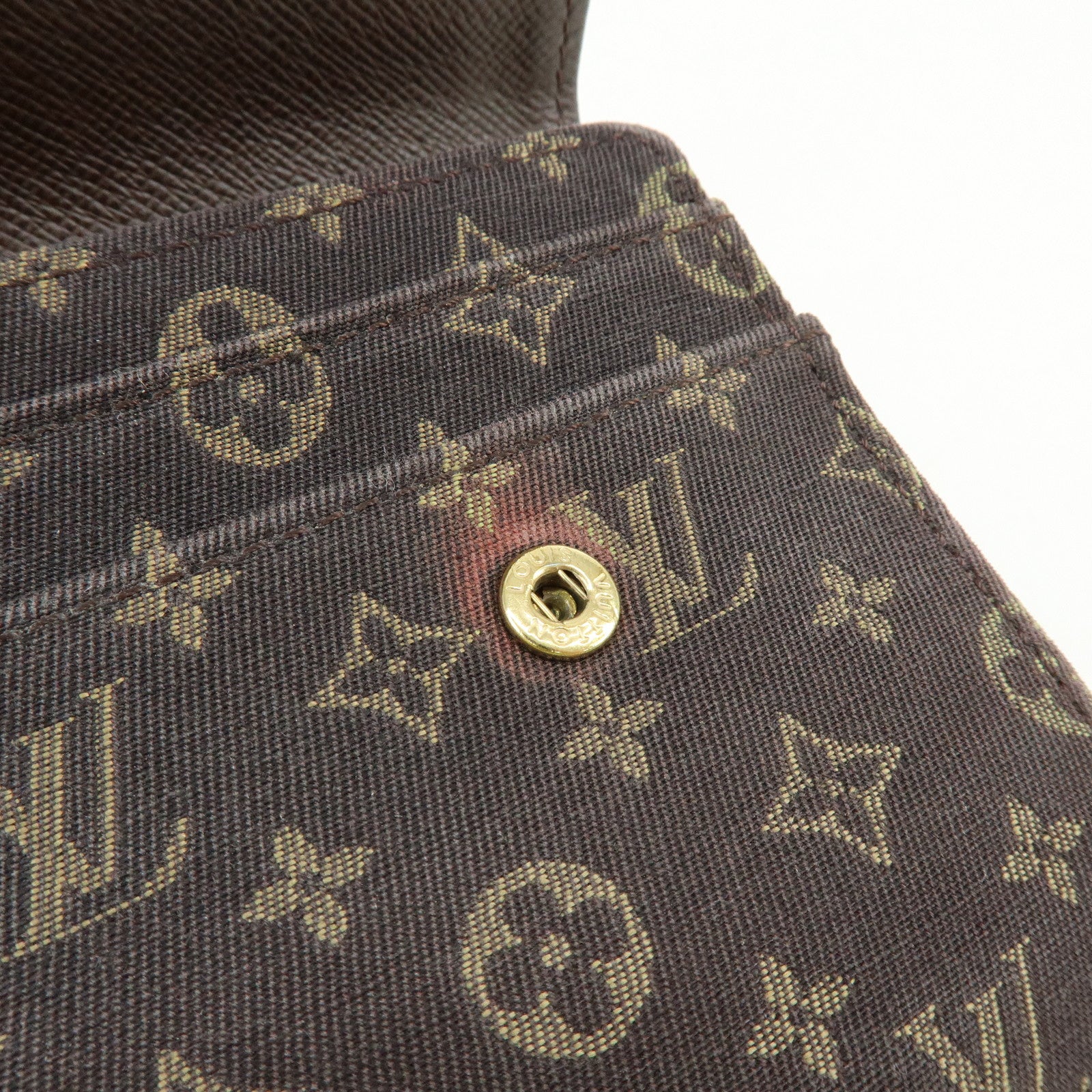 Louis Vuitton Monogram Mini Lin Canvas Long Wallet Brown M95234