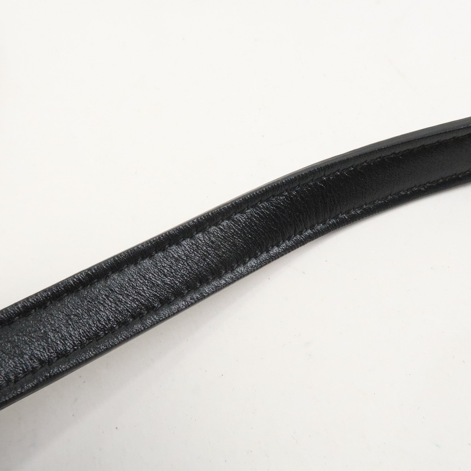 CELINE Calf Leather Shoulder Bag Crossbody Bag Black C Charm