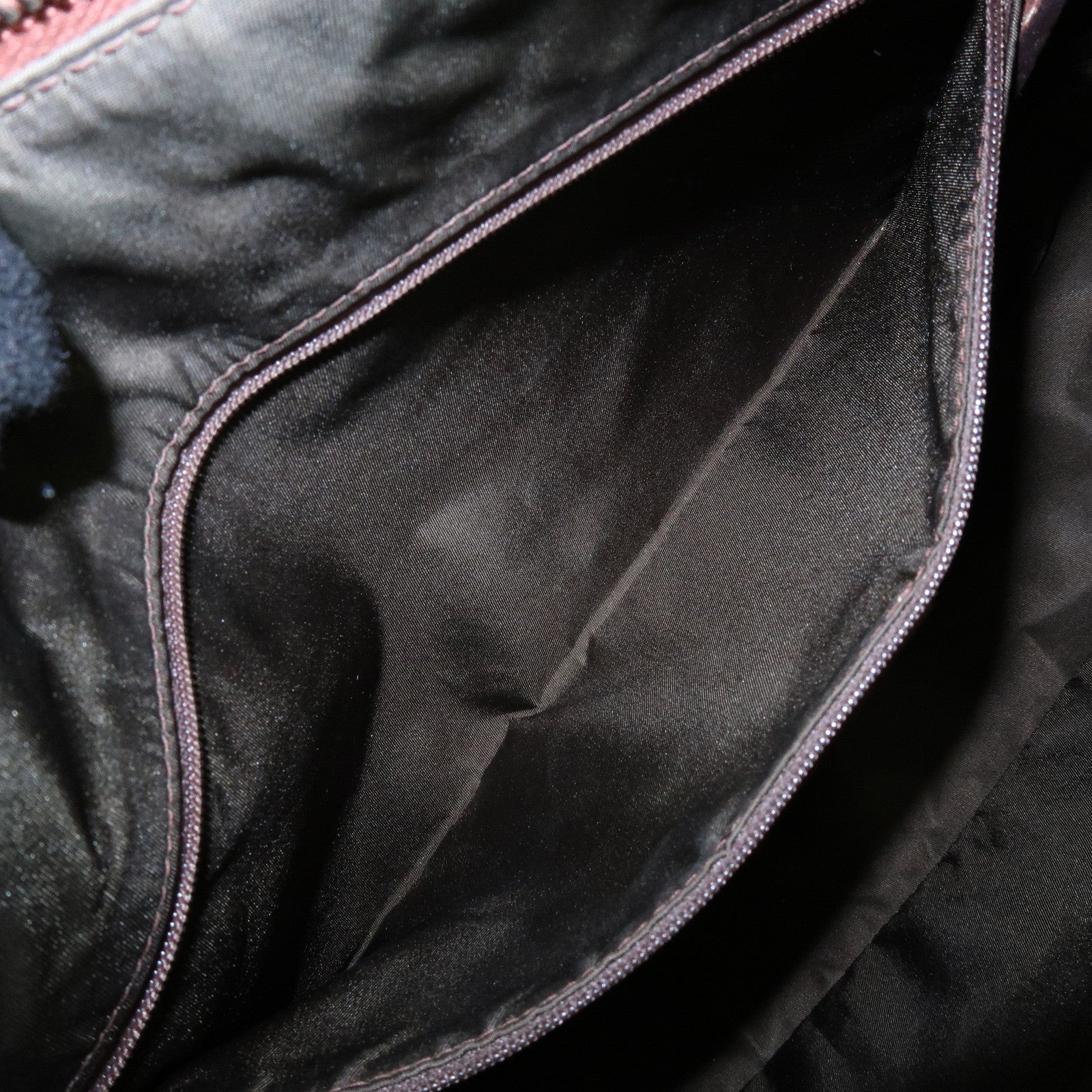 BVLGARI Leather Shoulder Bag Hand Bag Brown