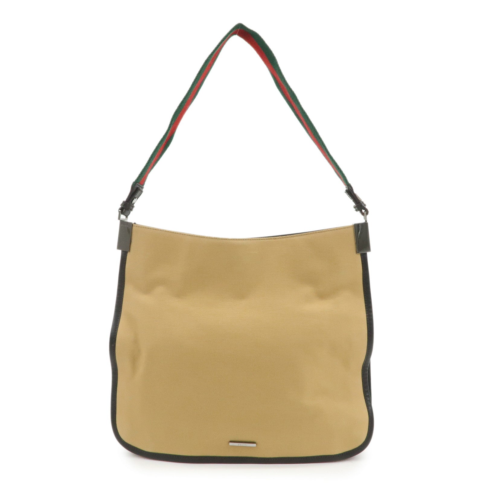 GUCCI Sherry Canvas Leather Shoulder Crossbody Bag Beige 001.4321