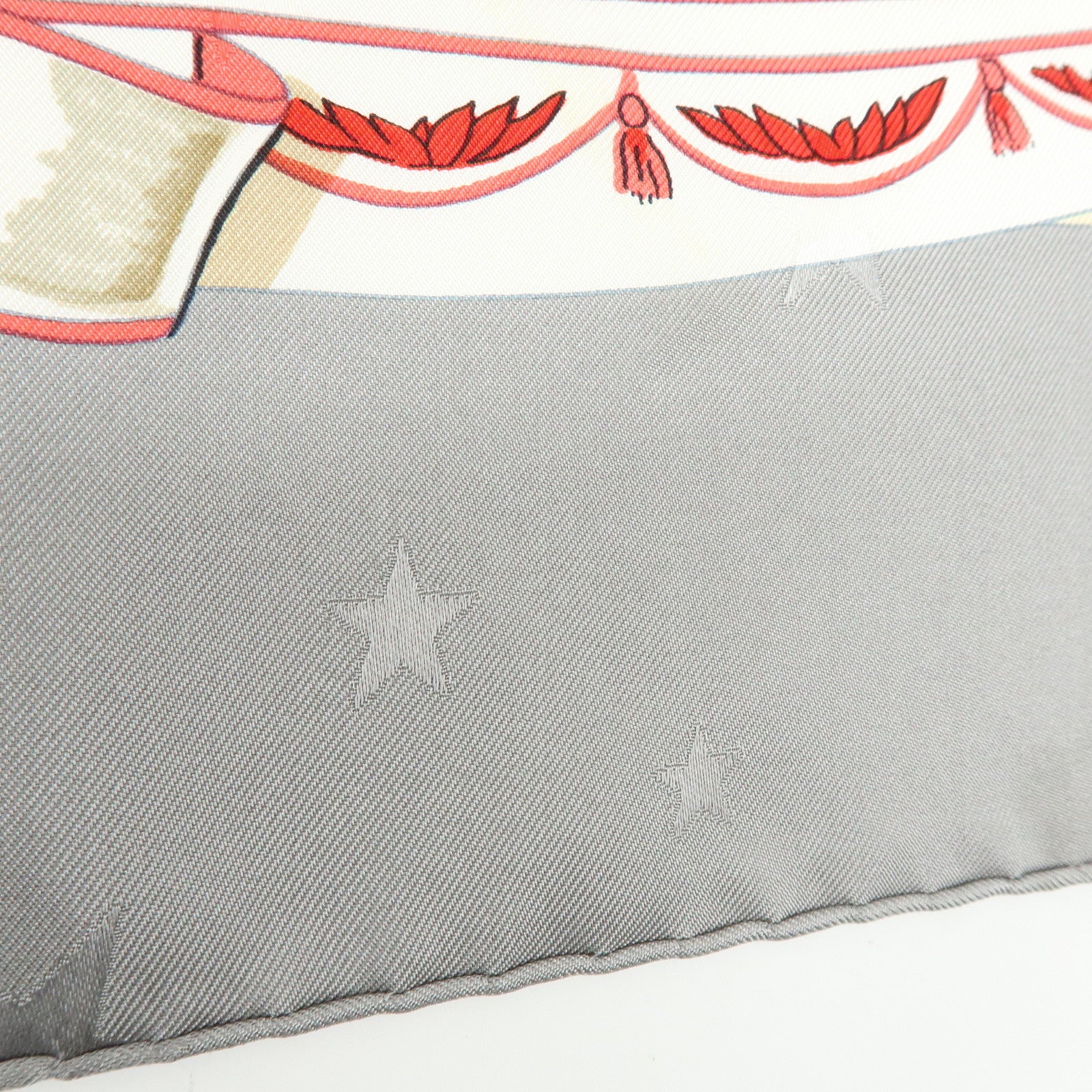 HERMES Carre 90 Silk 100% Scarf EN PISTE Horse Print Beige Gray