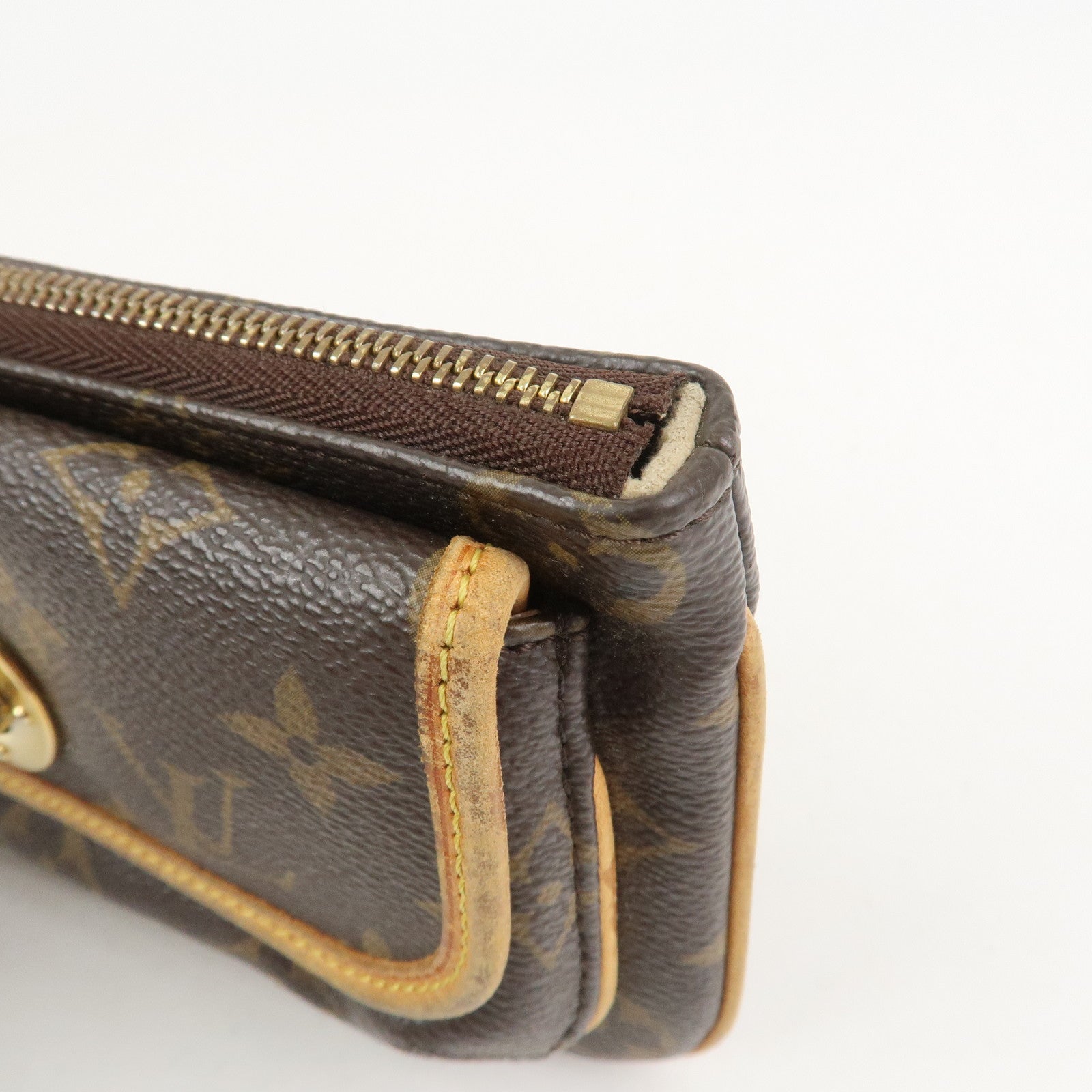 Louis Vuitton Monogram Pochette Tikal Pouch Purse Brown M60019