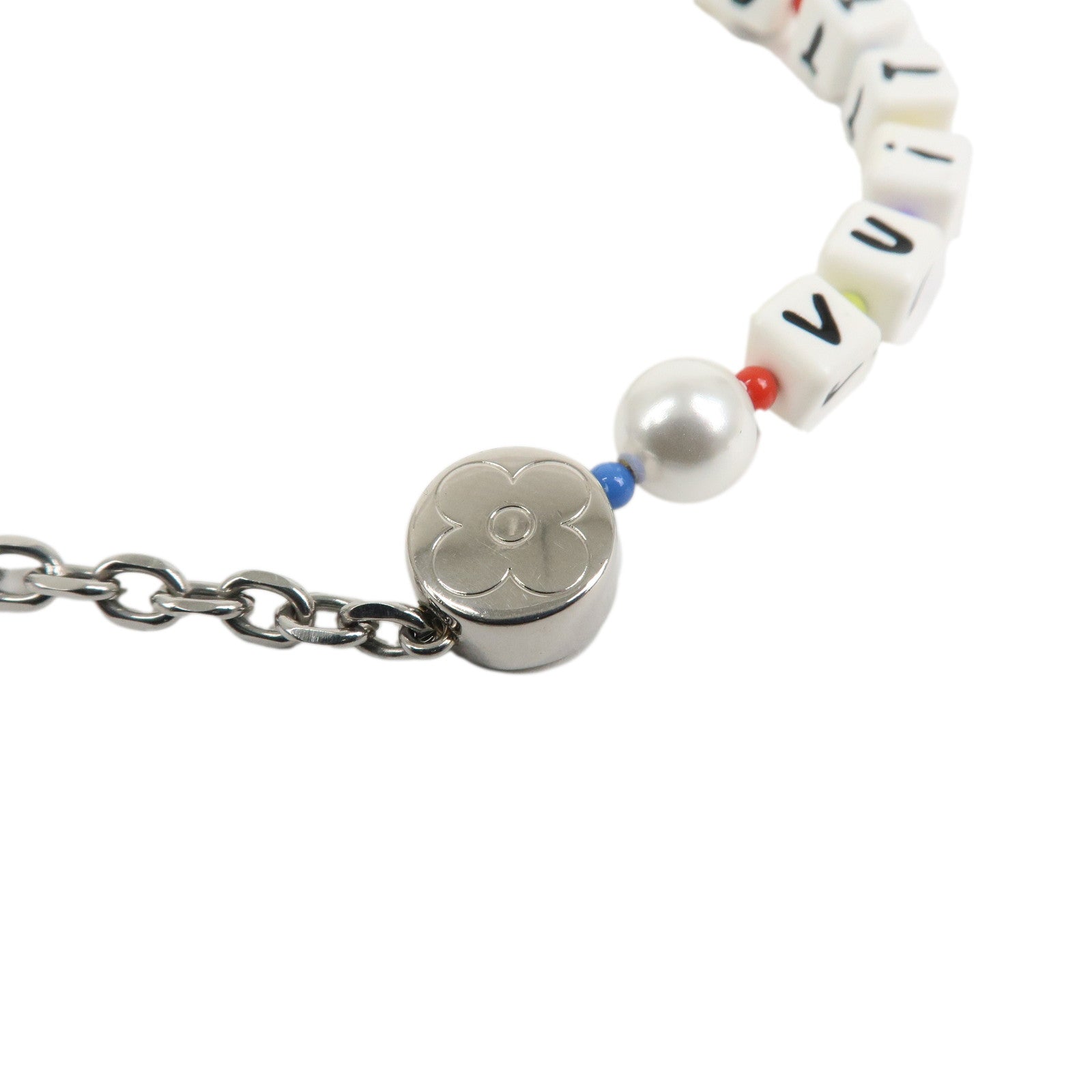 Louis Vuitton Monogram LV Fun Phone Strap Bag Charm Silver M01820