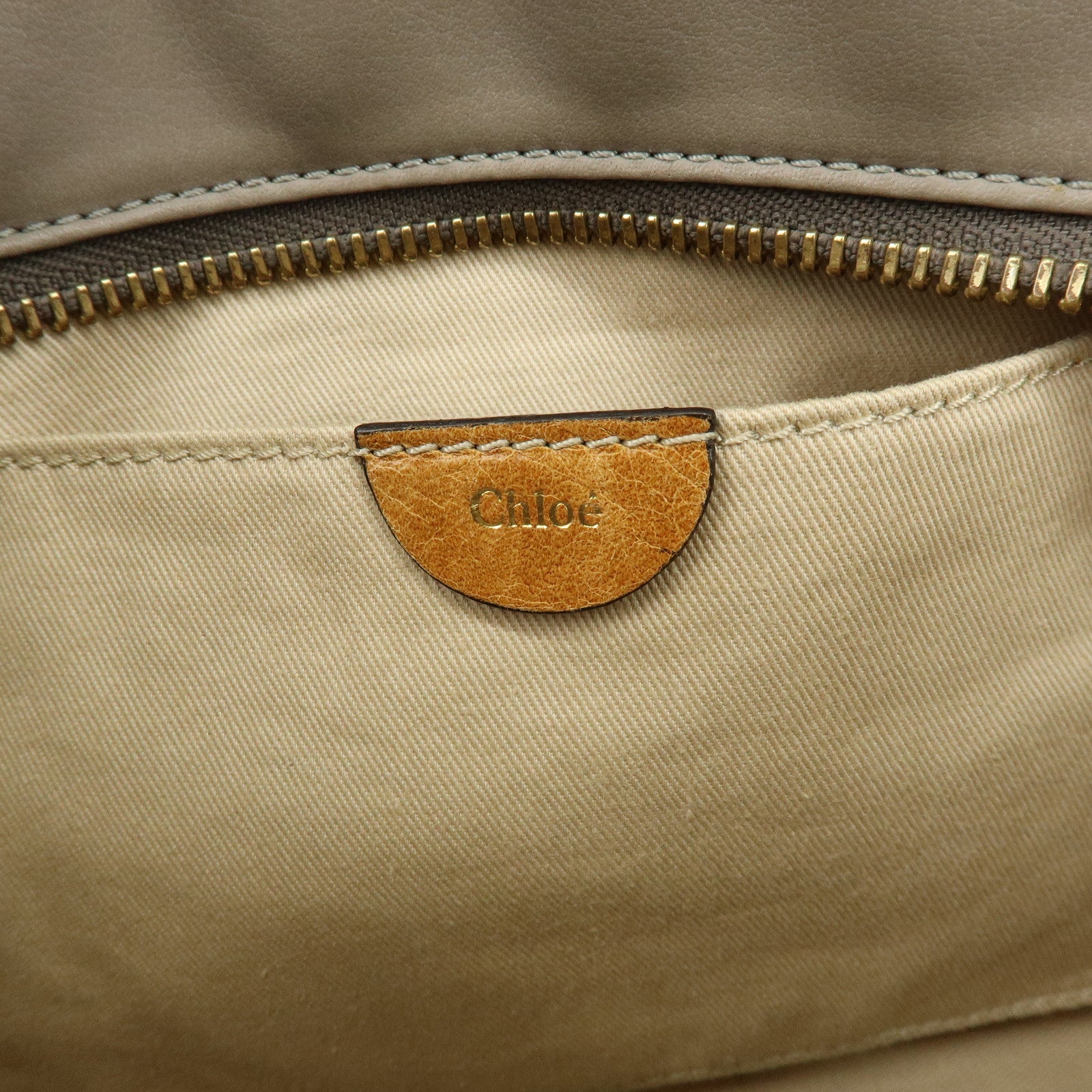 Chloe Sam Leather Shoulder Bag Crossbody Bag Brown Camel