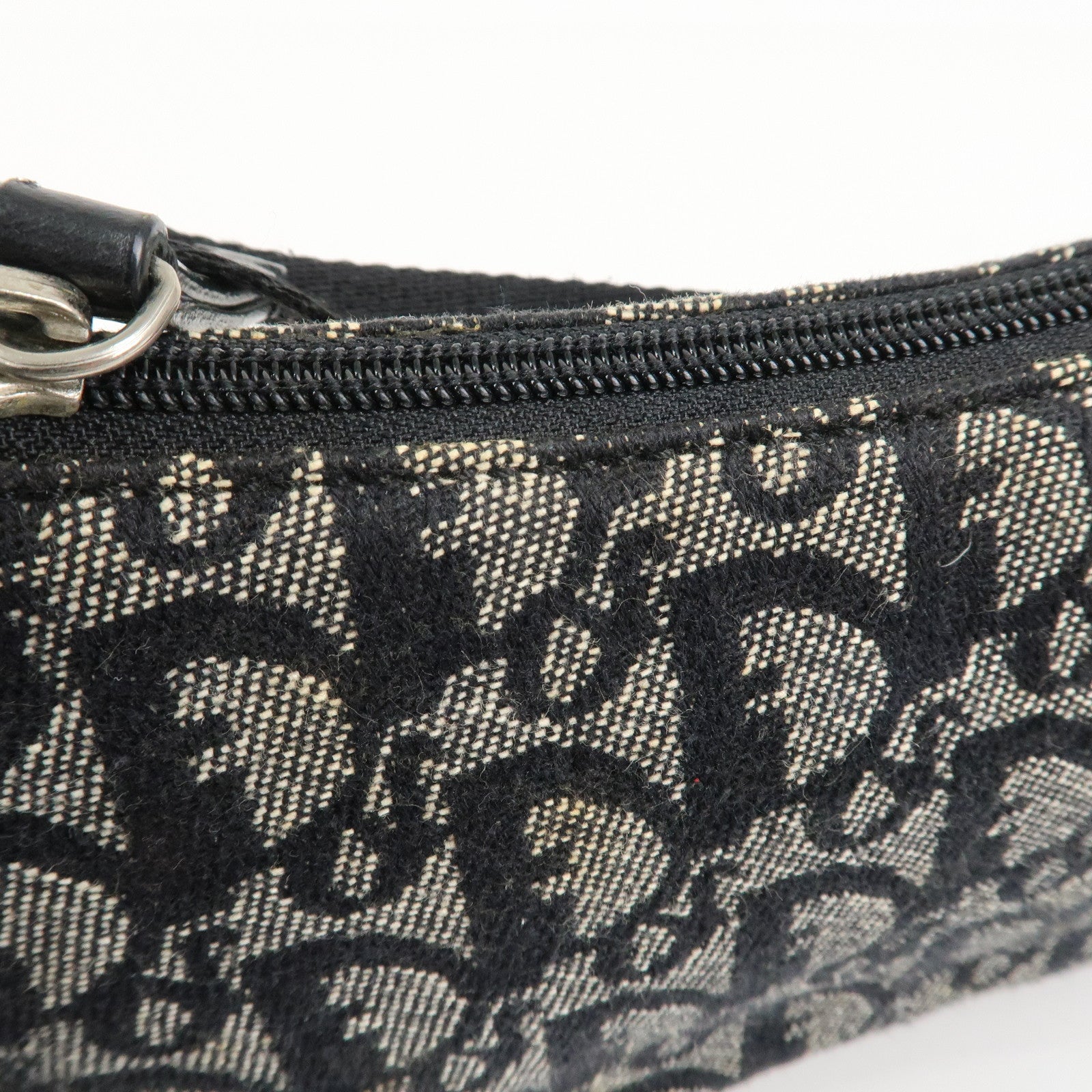 Christian Dior Trotter Canvas Leather Shoulder Bag Hand Bag Black Used