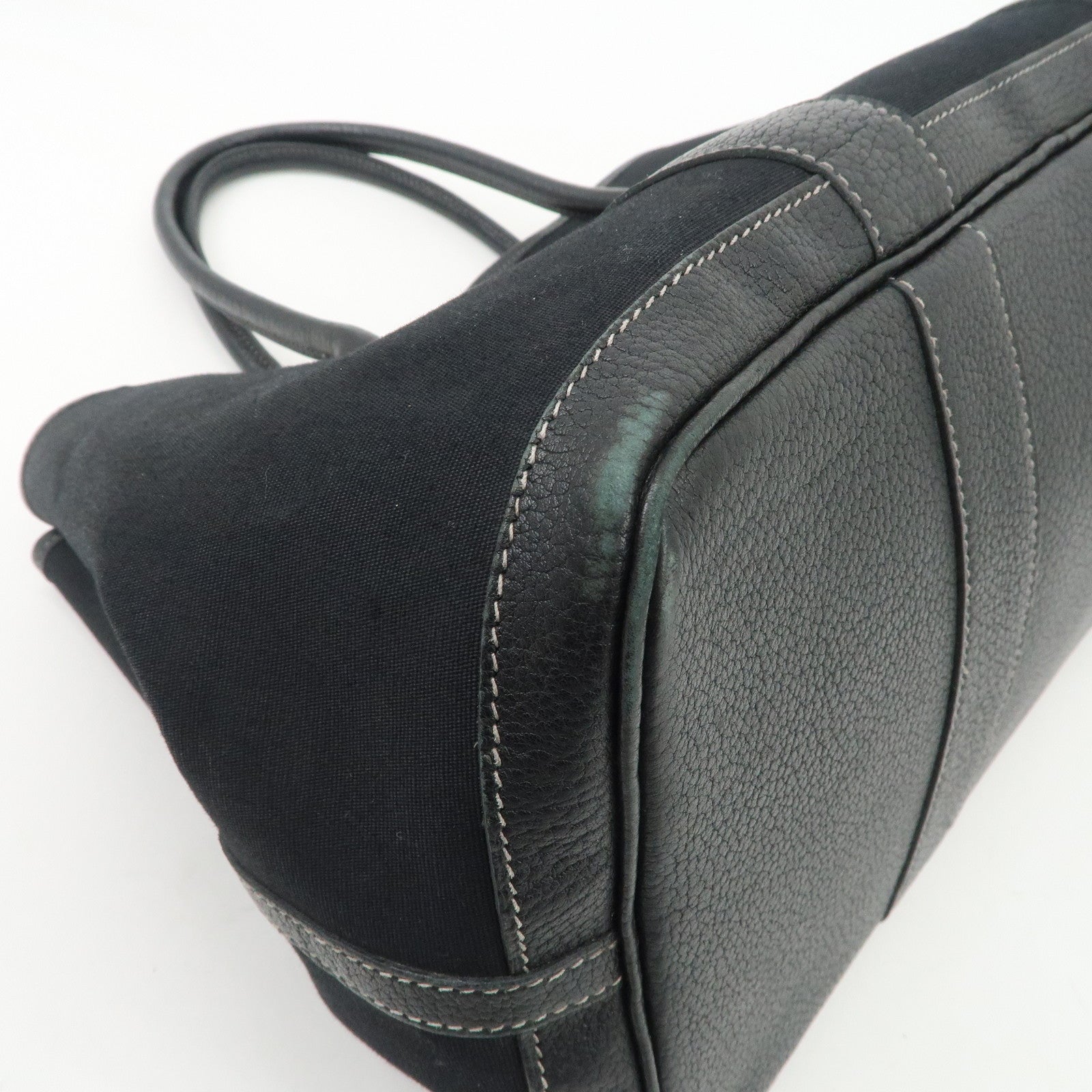 HERMES Toile Officier Negonda Garden Party PM G Stamped Tote Bag