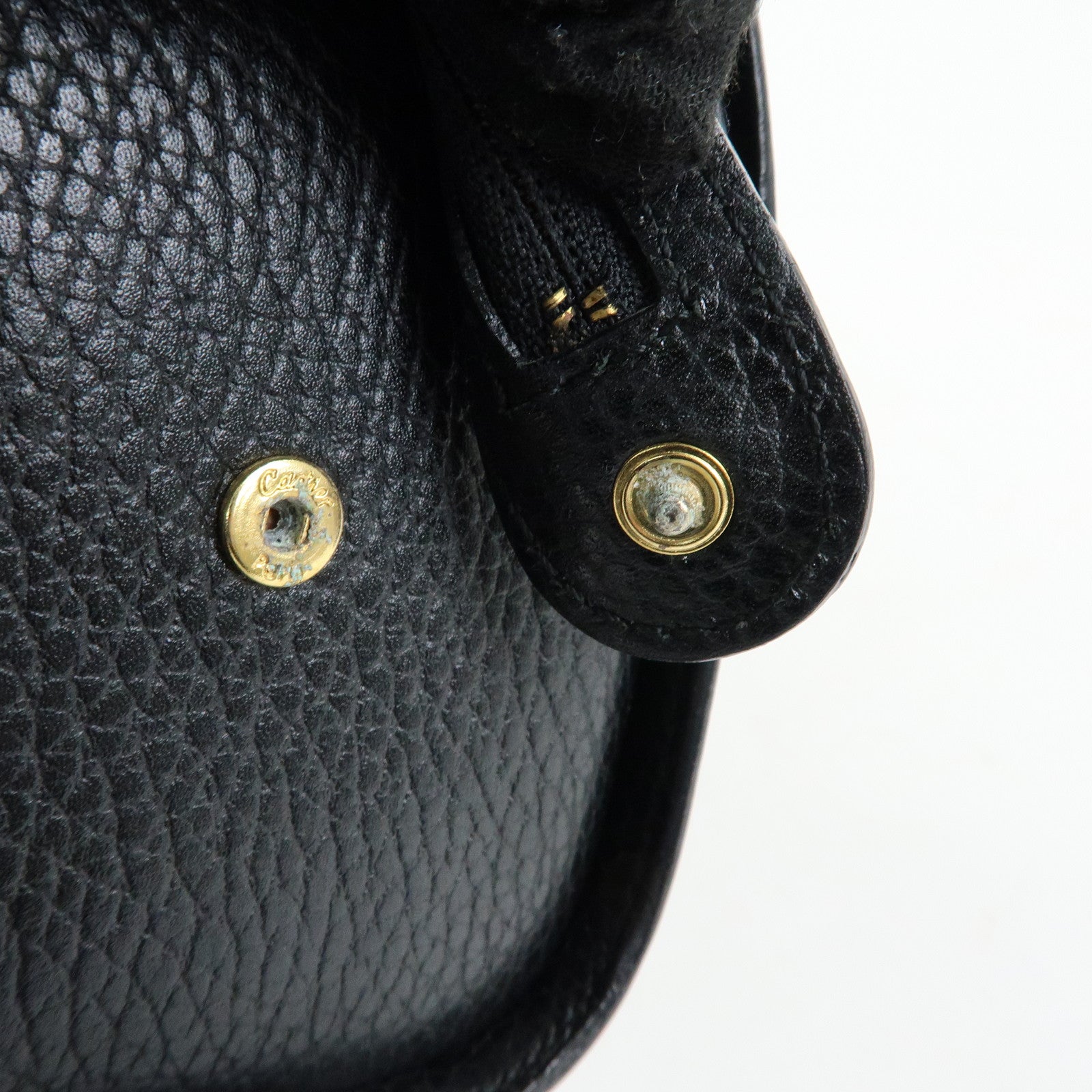 Cartier Must de Cartier Leather 2Way Bag Shoulder Hand Bag Black