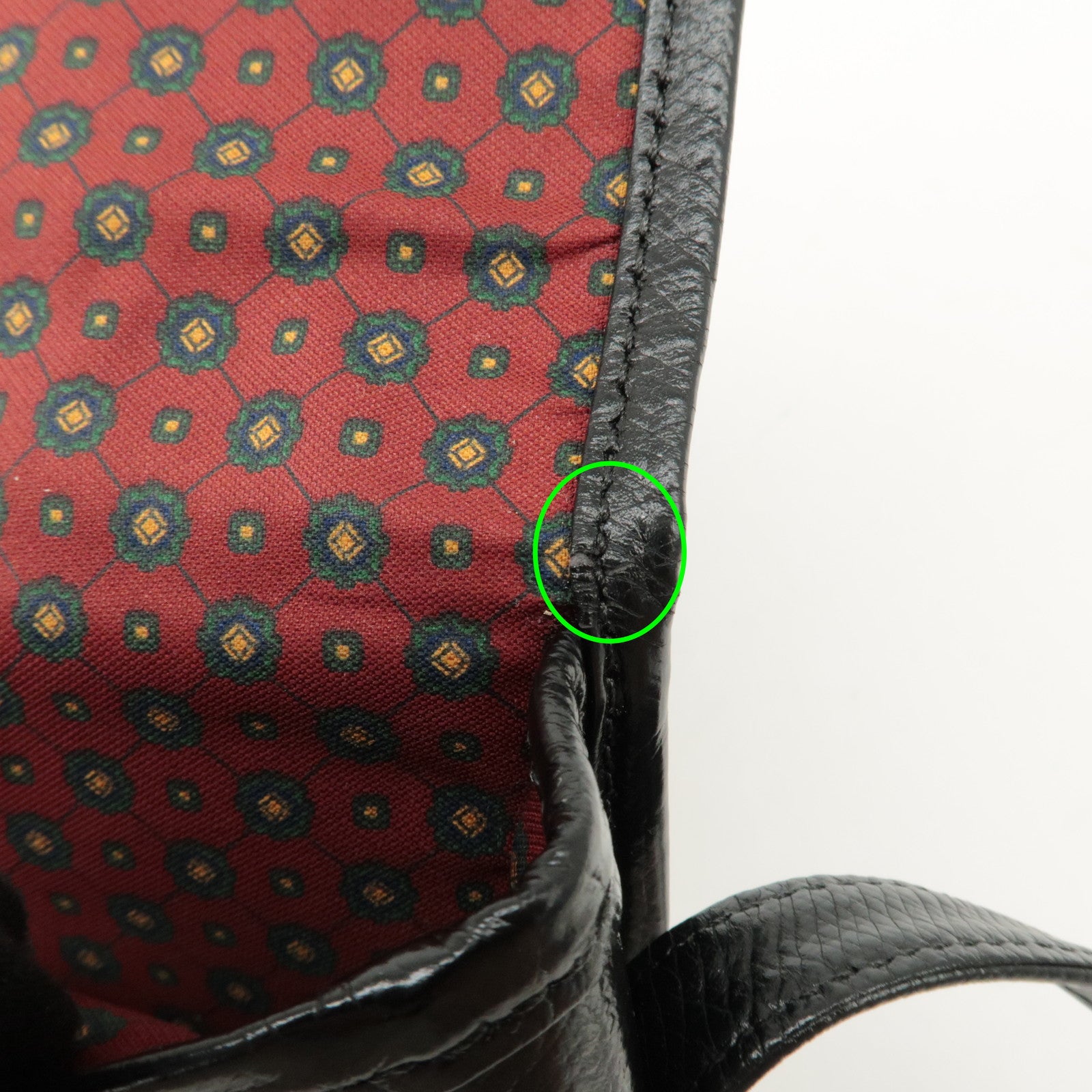 LOEWE Anagram Leather Shoulder bag Black Gold Hardware Used