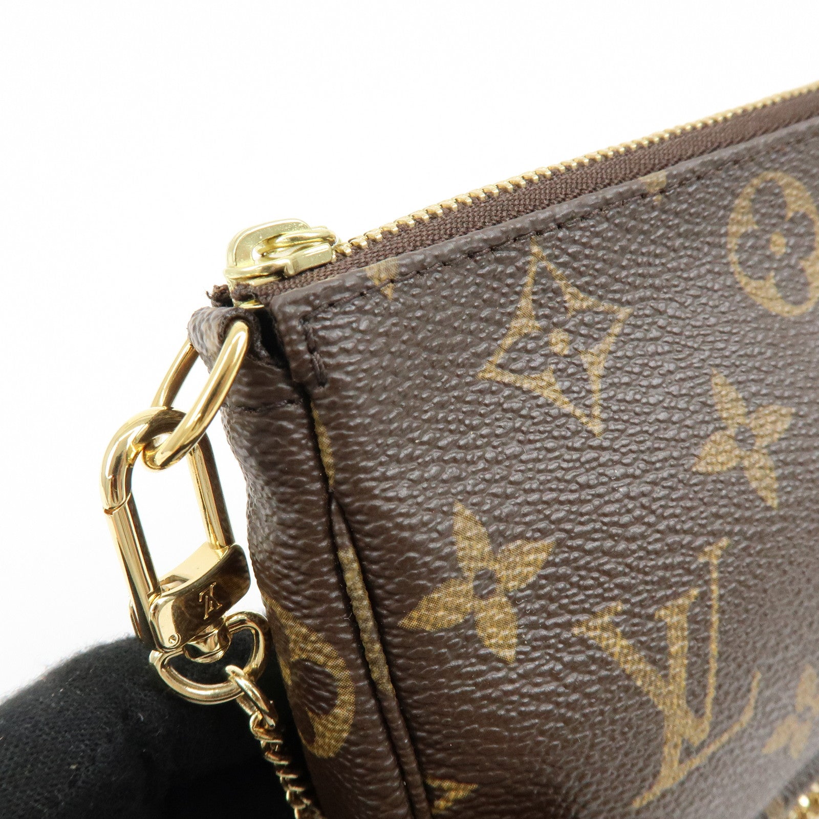 Louis Vuitton Monogram Mini Pochette Accessoires Hand Bag M58009