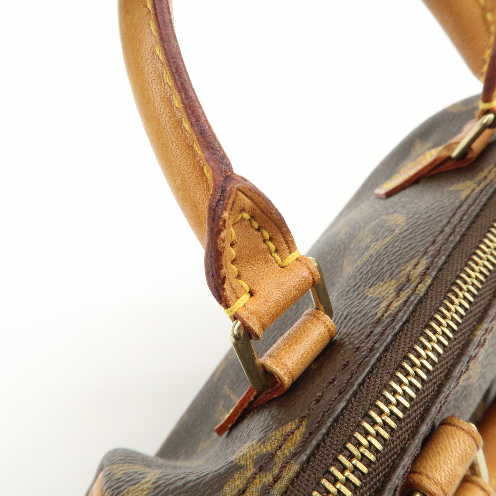 Louis Vuitton Monogram Mini Speedy Hand Bag Boston Bag Brown M41534