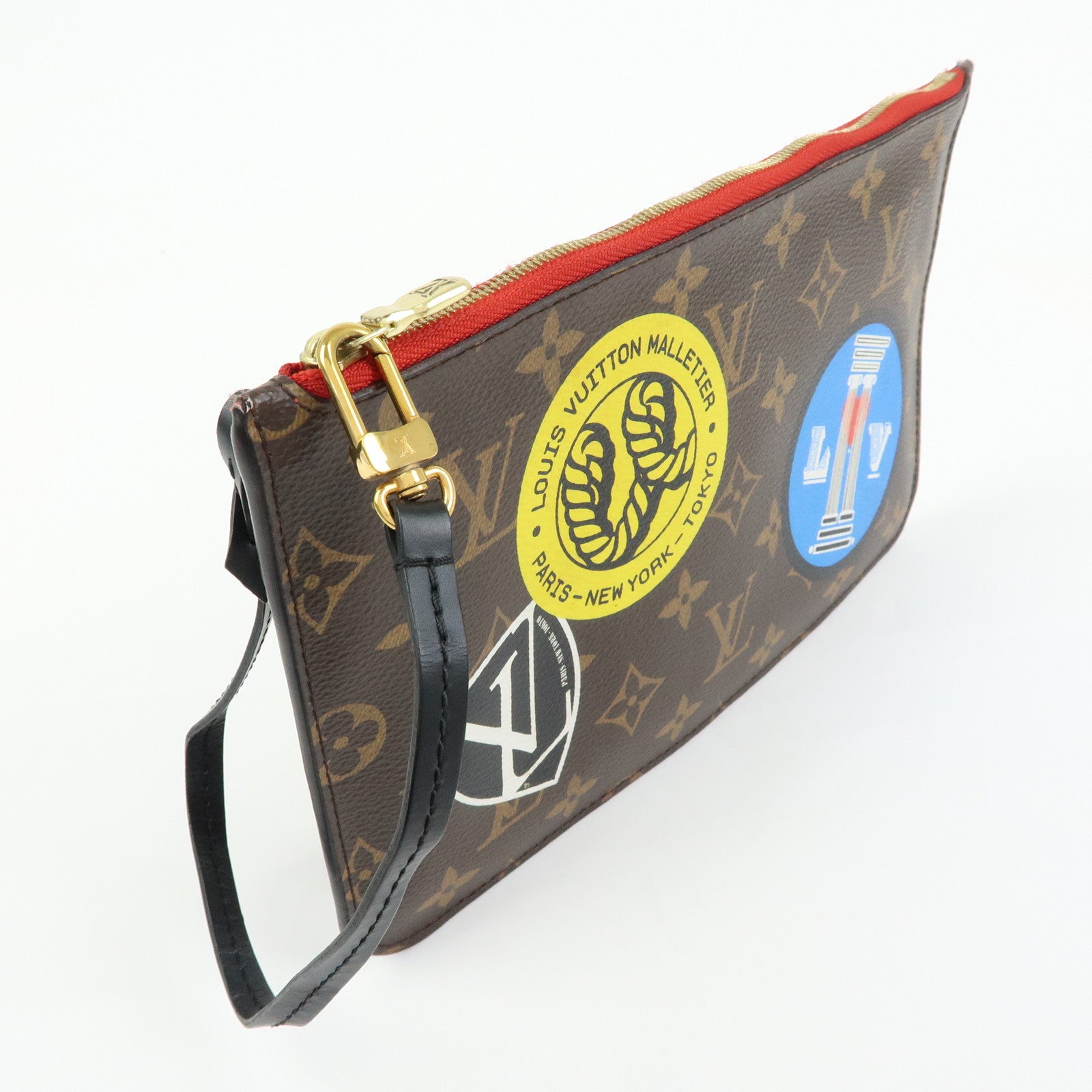 Louis Vuitton Monogram LV World Tour Pouch for Neverfull Brown MM