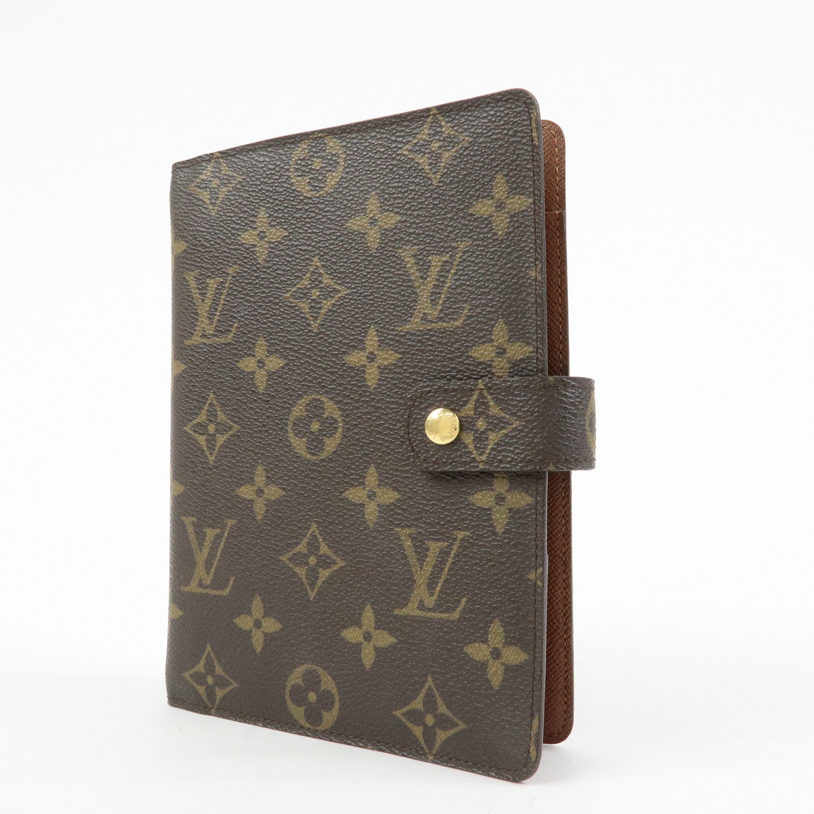 Louis Vuitton Monogram Agenda MM Planner Cover Brown R20105