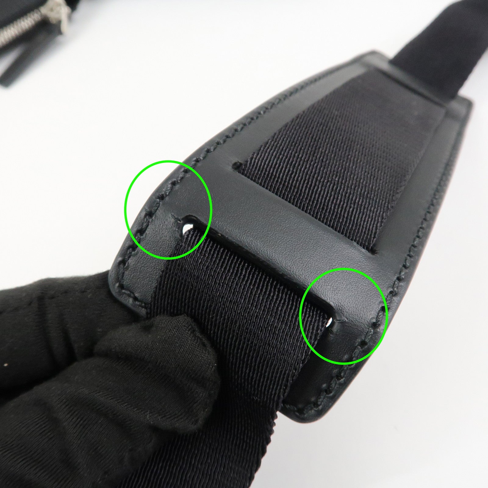 GUCCI Sherry Canvas Leather Shoulder Bag Crossbody Bag Black 631195