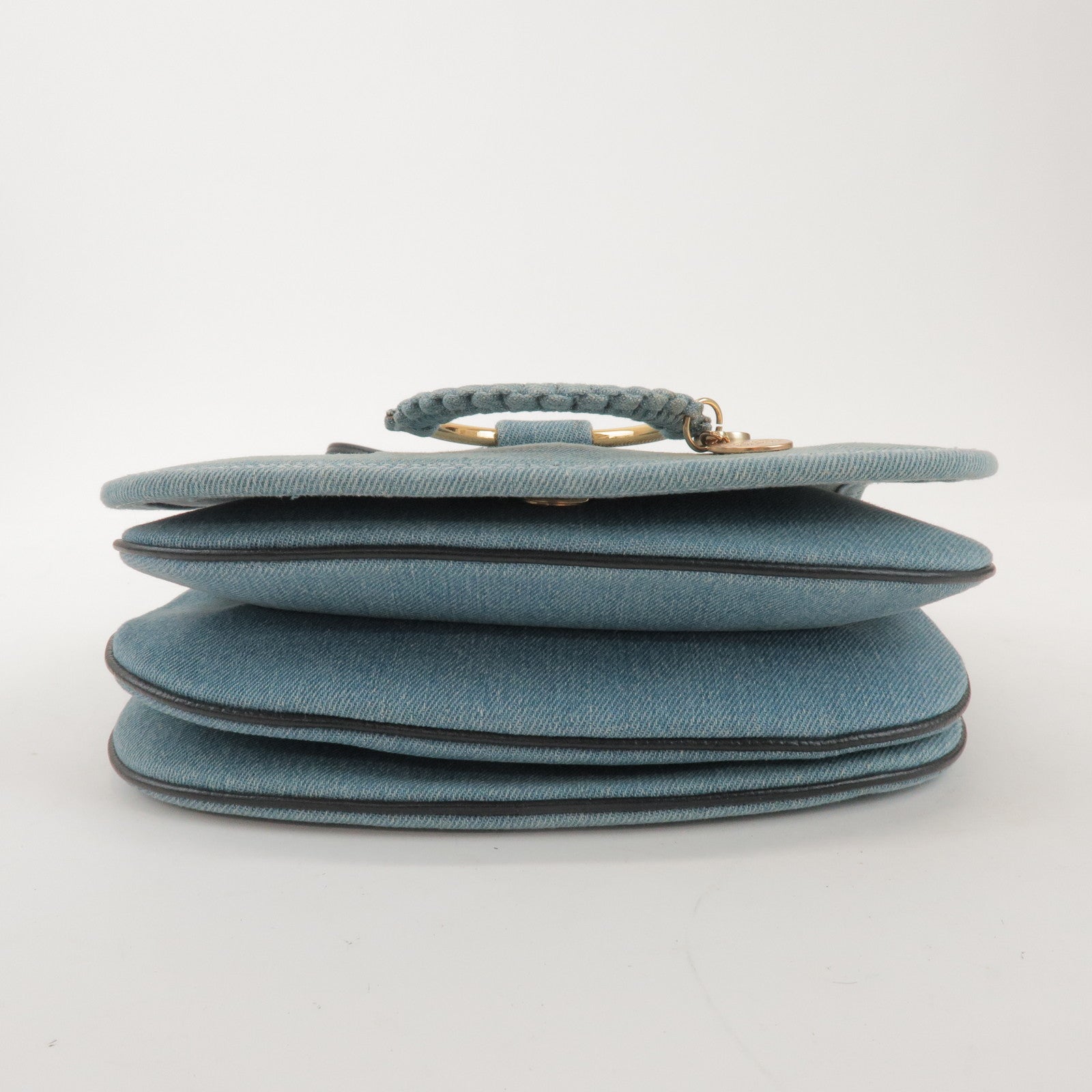 Chloe See by Chloe Hana Denim Leather Shoulder Bag Denim