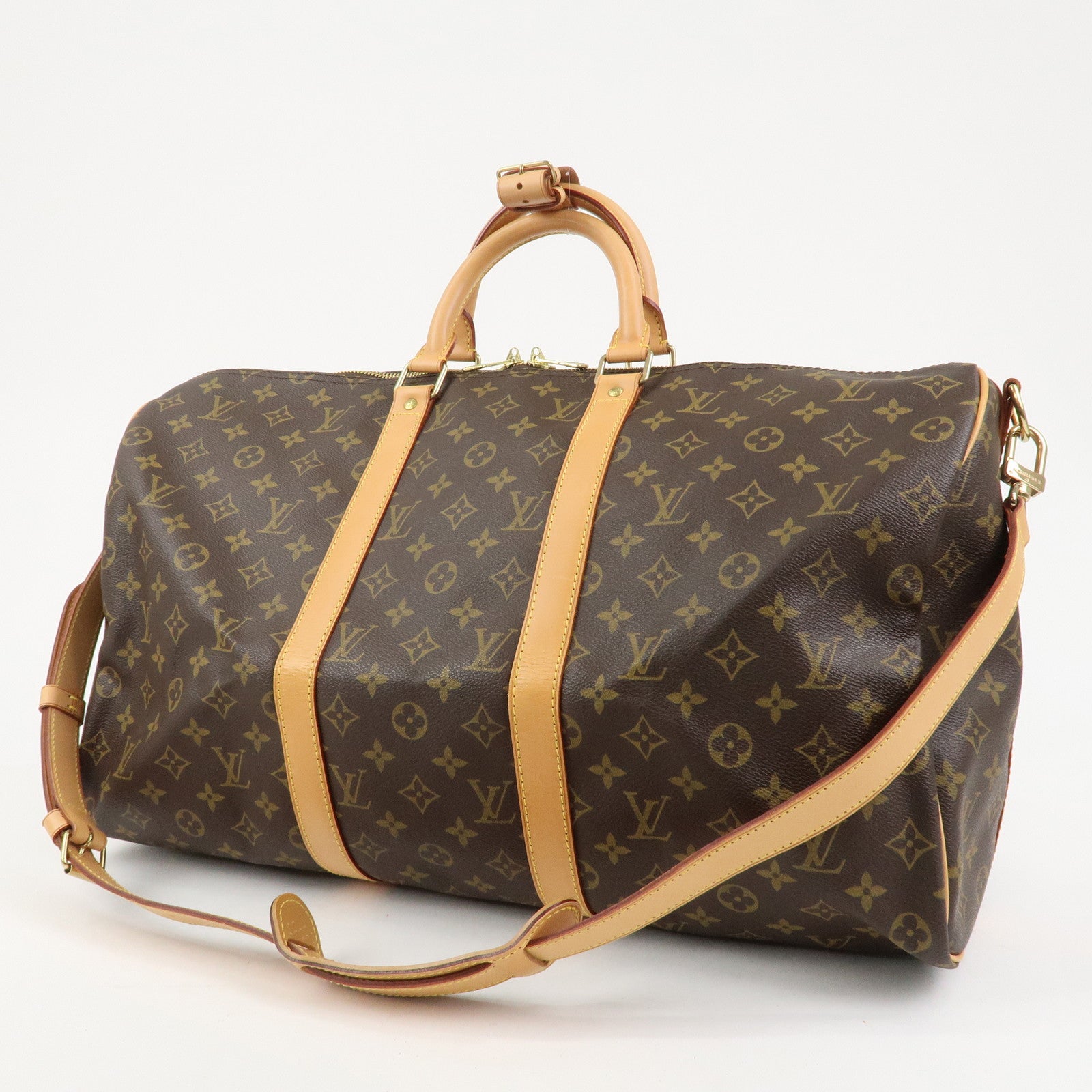 Louis Vuitton Monogram Keep All 50 Bandouliere Boston Bag M41416