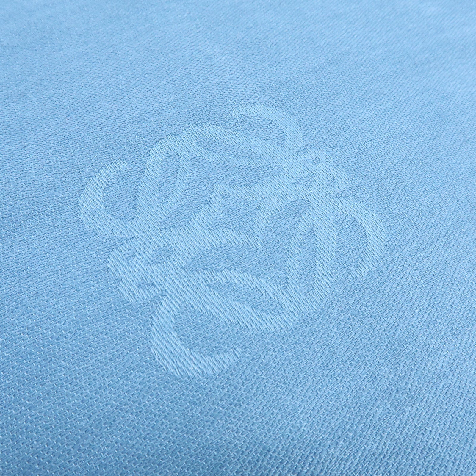 LOEWE Anagram Wool Silk 32×184 Scarf Blue