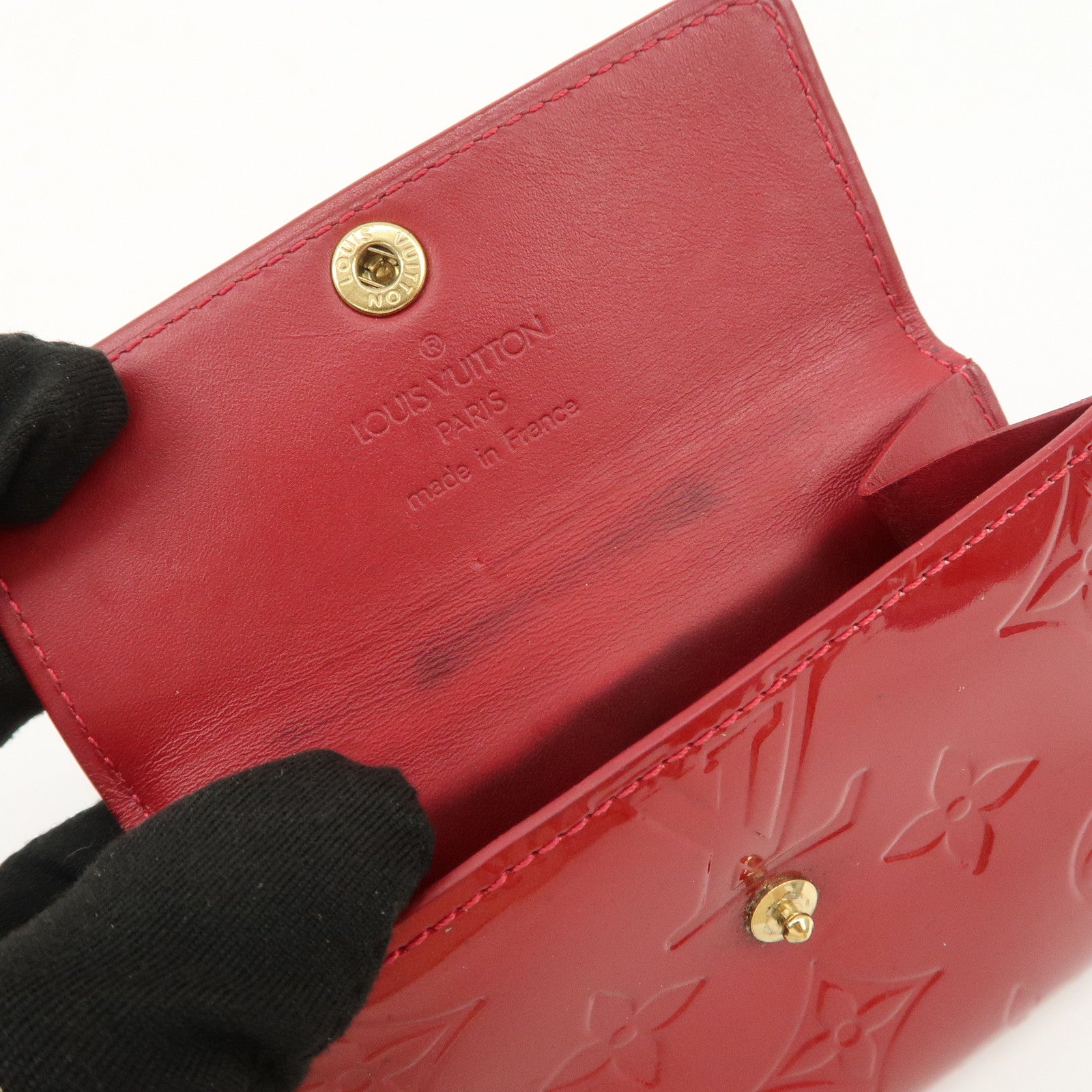 Louis Vuitton Damier Vernis Set of 3 Bi-fold Wallet Card Case Used