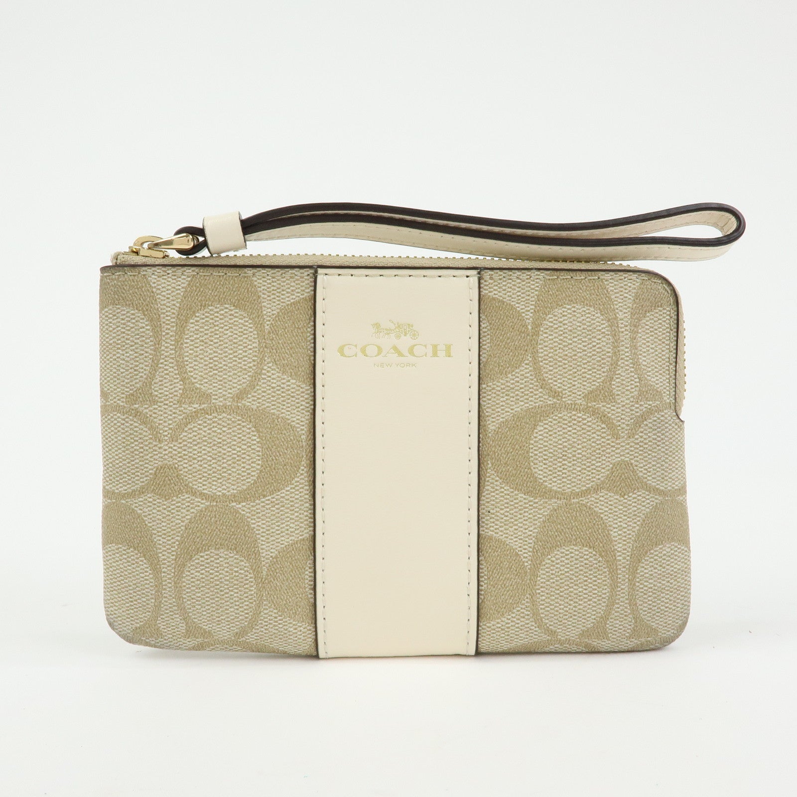 COACH Set of 3 Signature Canvas Suede PVC Shoulder Bag Pouch