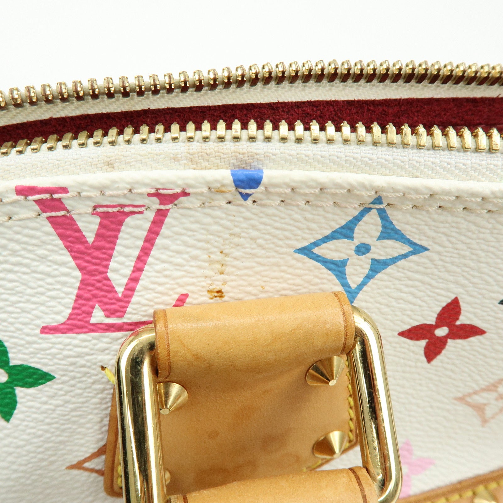 Louis Vuitton Monogram Multicolor Alma PM Hand Bag Blanc M92647