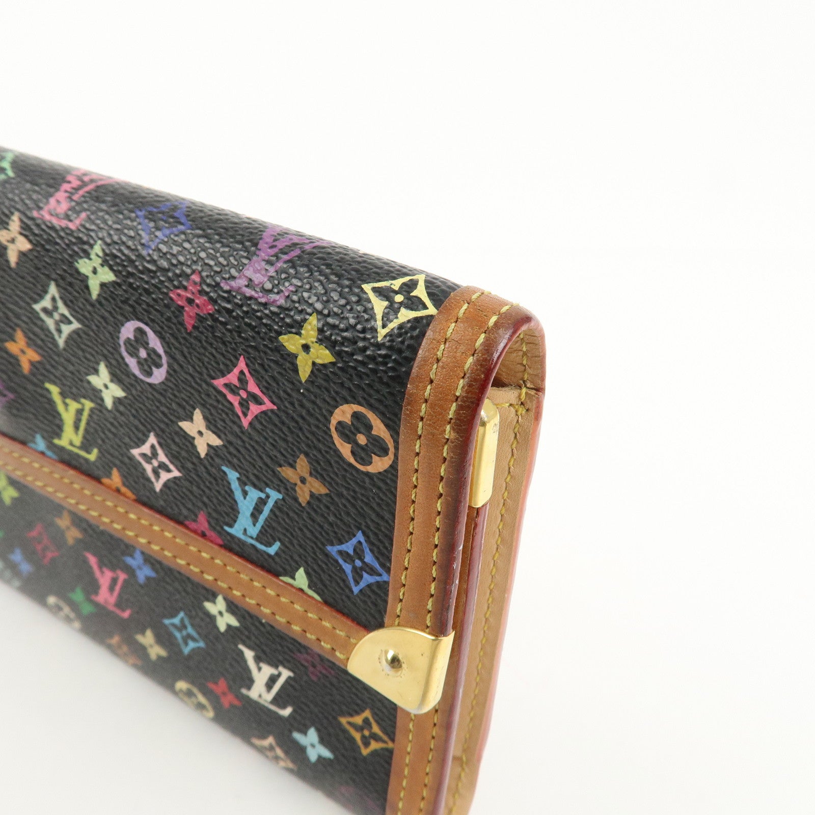 Louis Vuitton Monogram Multicolor Porte Trezor International M92658 Used