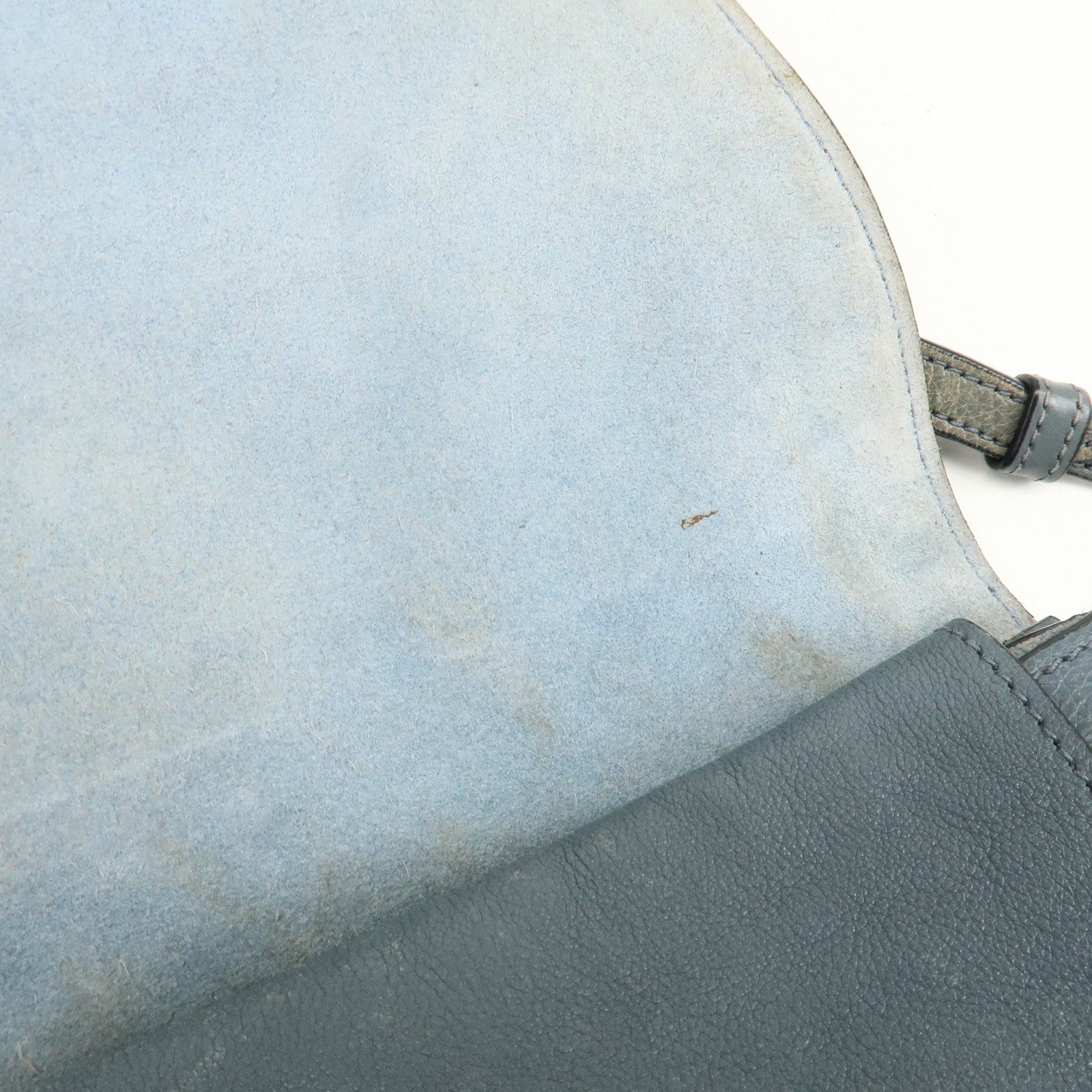 PRADA Etiquette Leather 2Way Bag Shoulder Bag Clutch Bag Gray