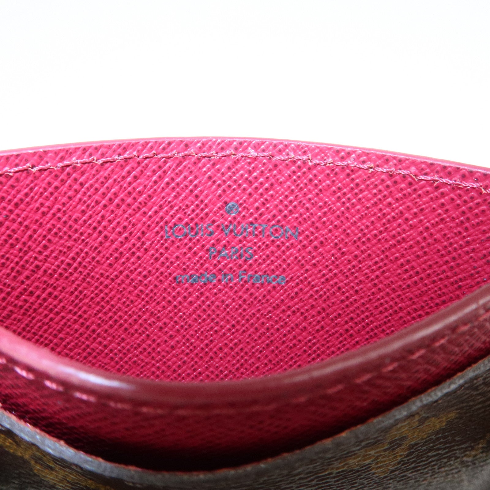 Louis Vuitton Monogram Porte Cartes Simple Card Case Fuchsia M60703
