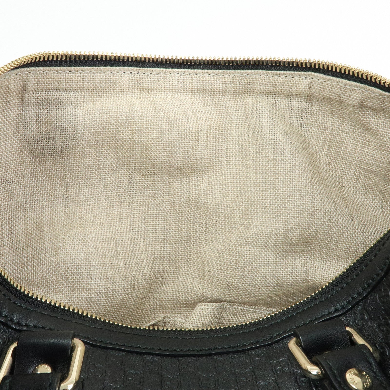 GUCCI Microguccissima Leather 2Way Boston Bag Black 449646