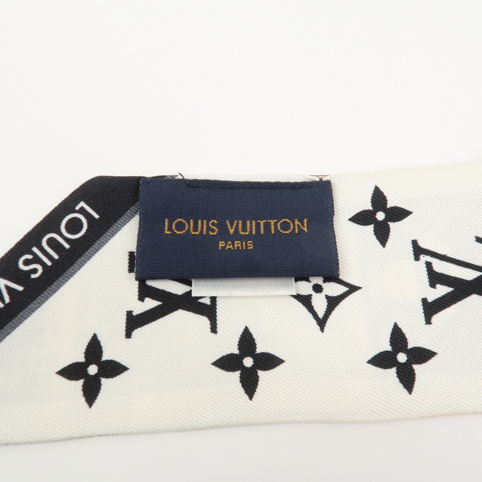 Louis Vuitton Bandeau BB Let's Go Silk 100% Scarf Black M76442