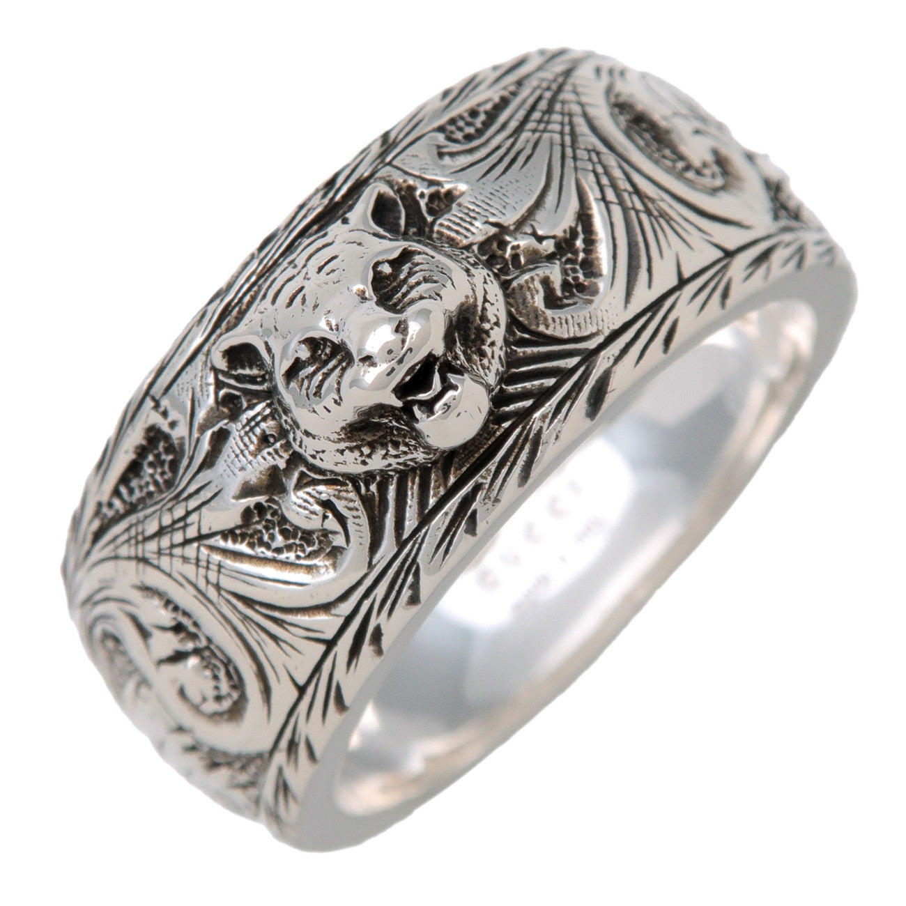 GUCCI Arabesque Ring SV925 Silver #19 US8.5 EU58 HK19.5