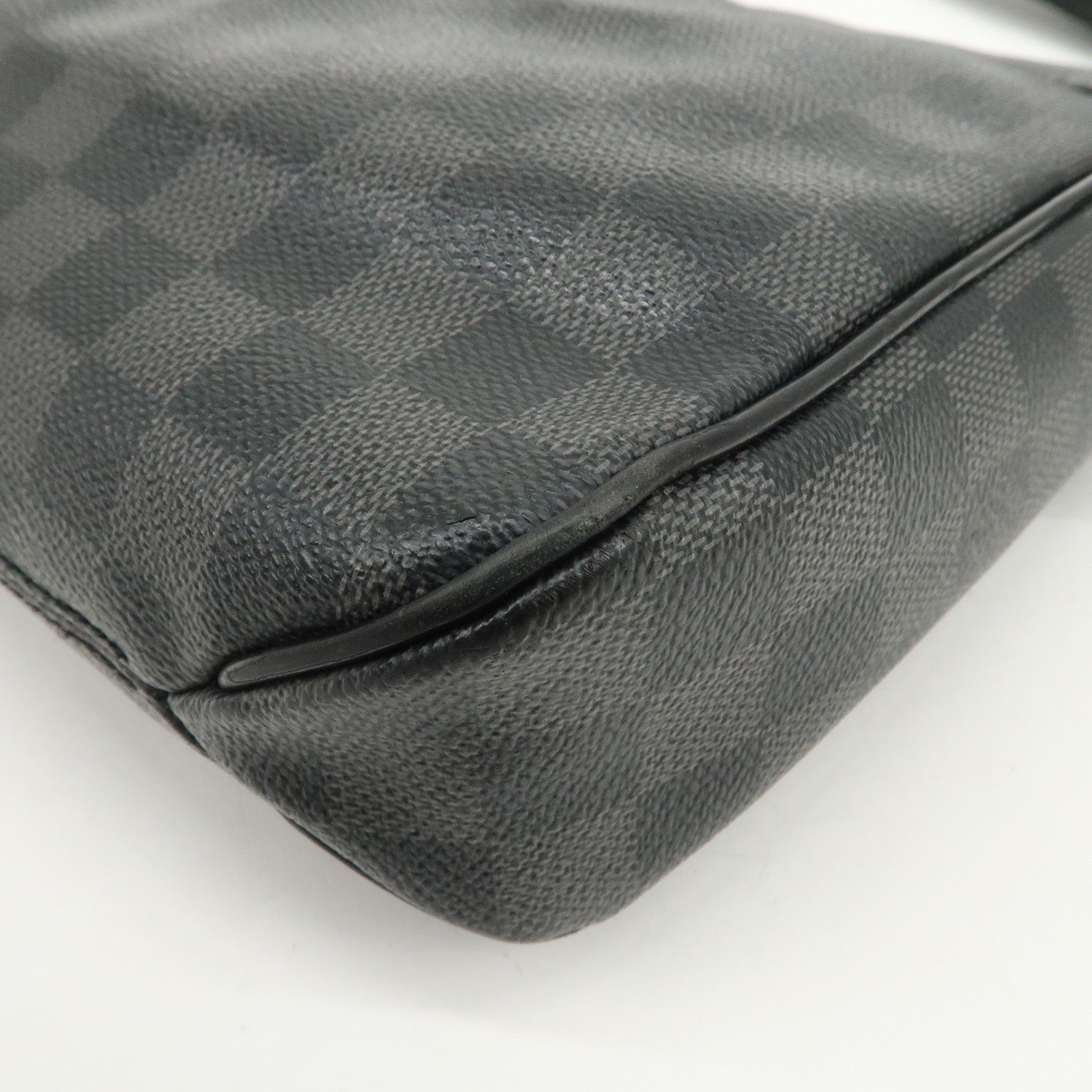 Louis Vuitton Damier Graphite District PM Shoulder Bag Noir N41260