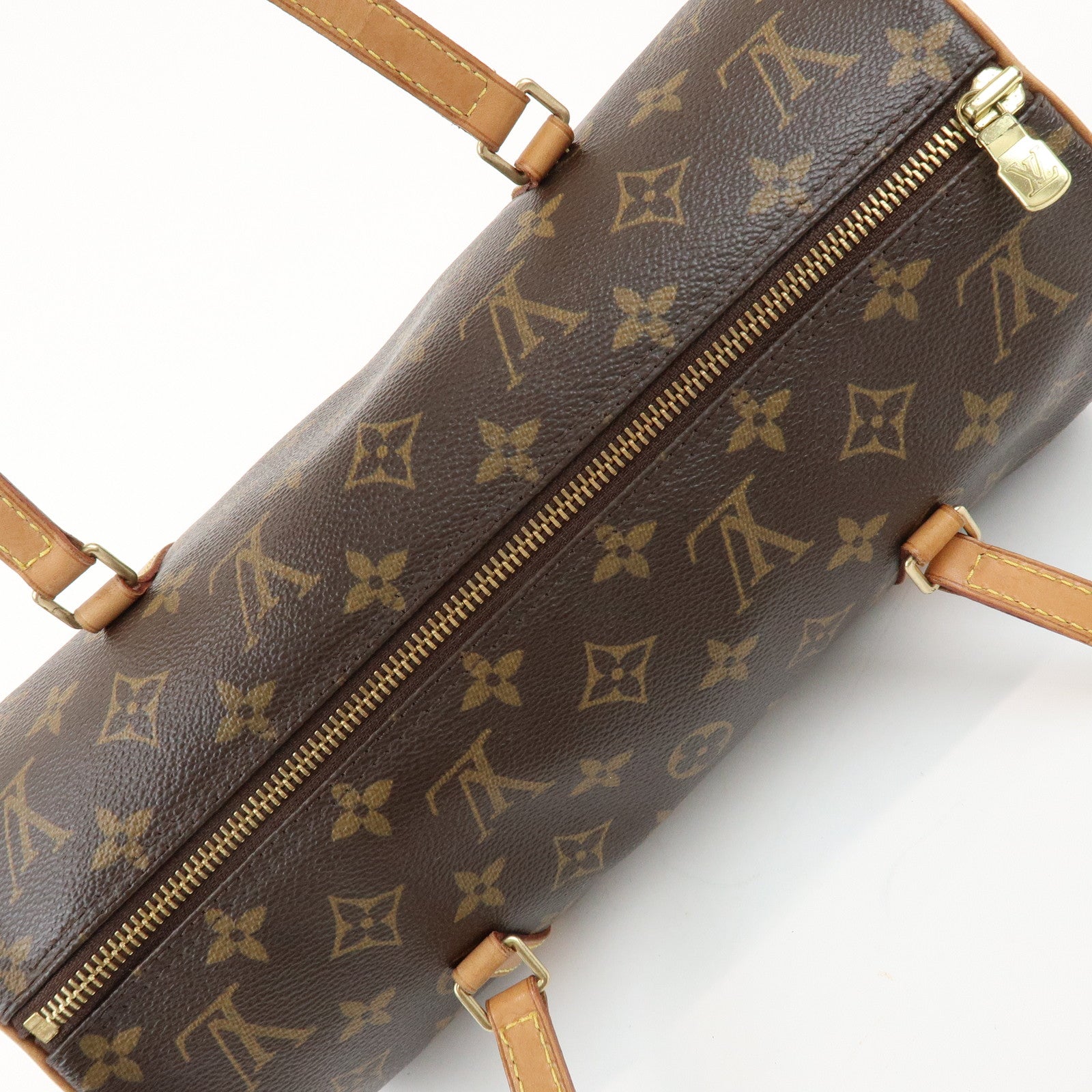 Louis Vuitton Monogram Papillon 30 Hand Bag Brown M51385
