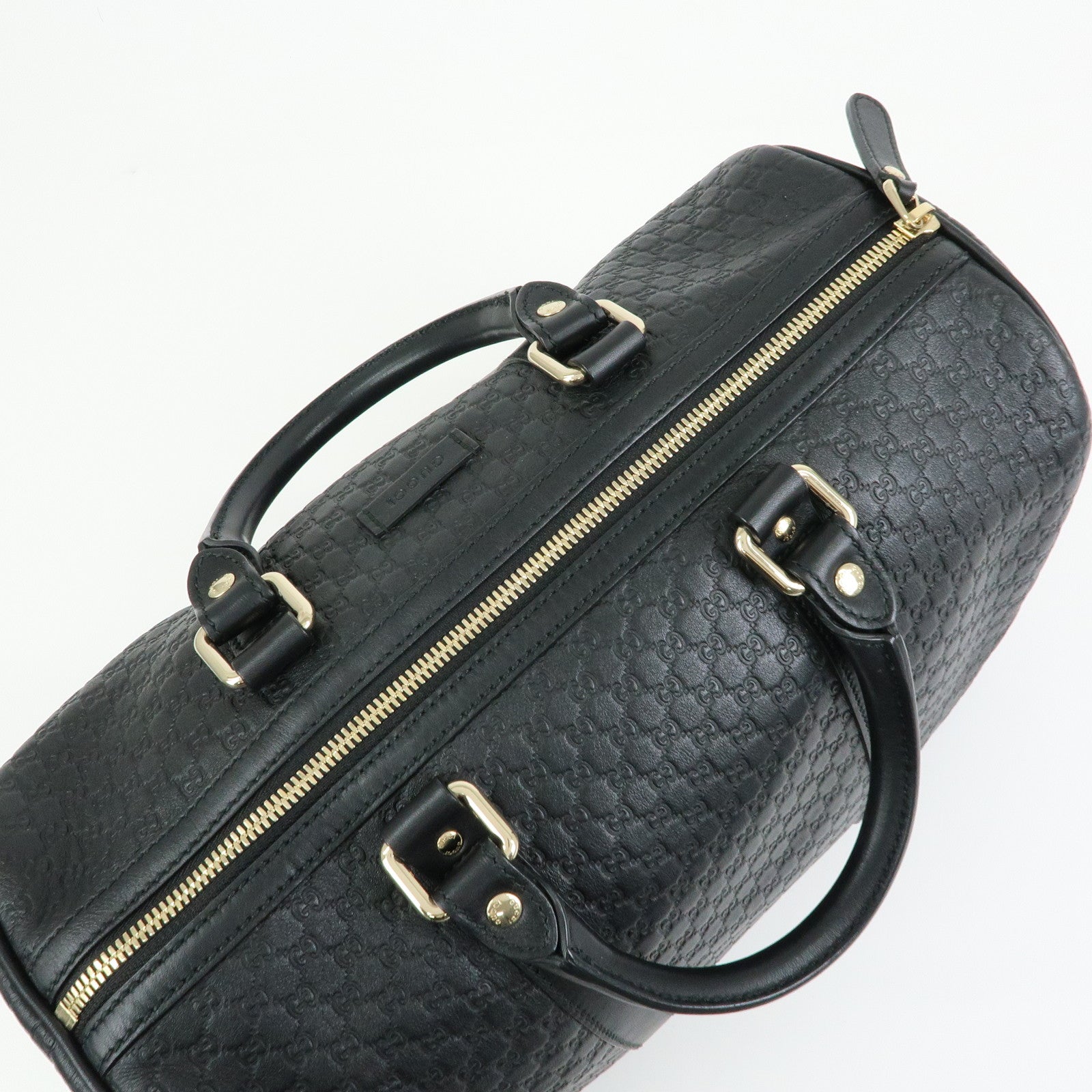 GUCCI Microguccissima Leather 2Way Boston Bag Black 449646