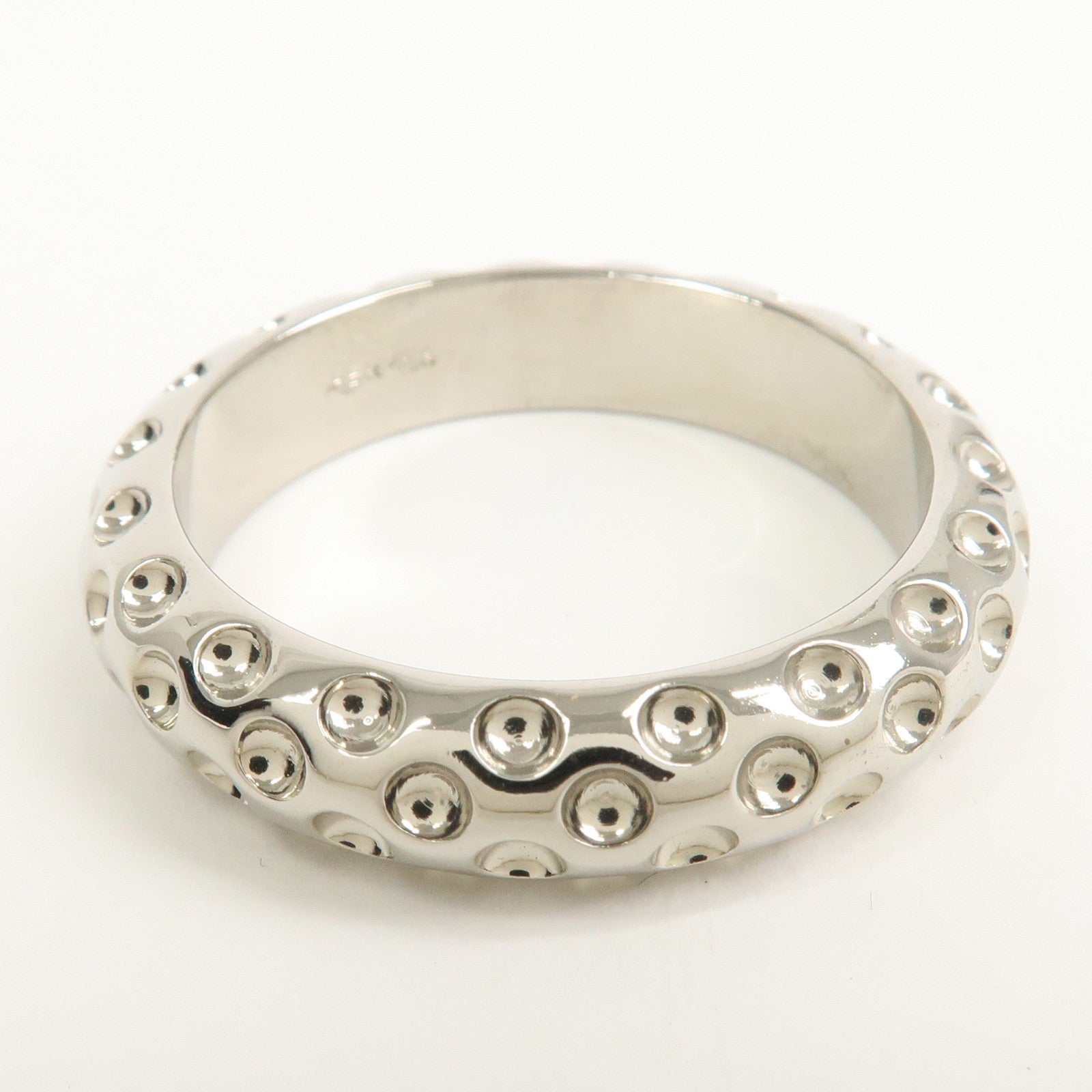 HERMES Metal Scarf Ring Scarf Accessory Silver Dots
