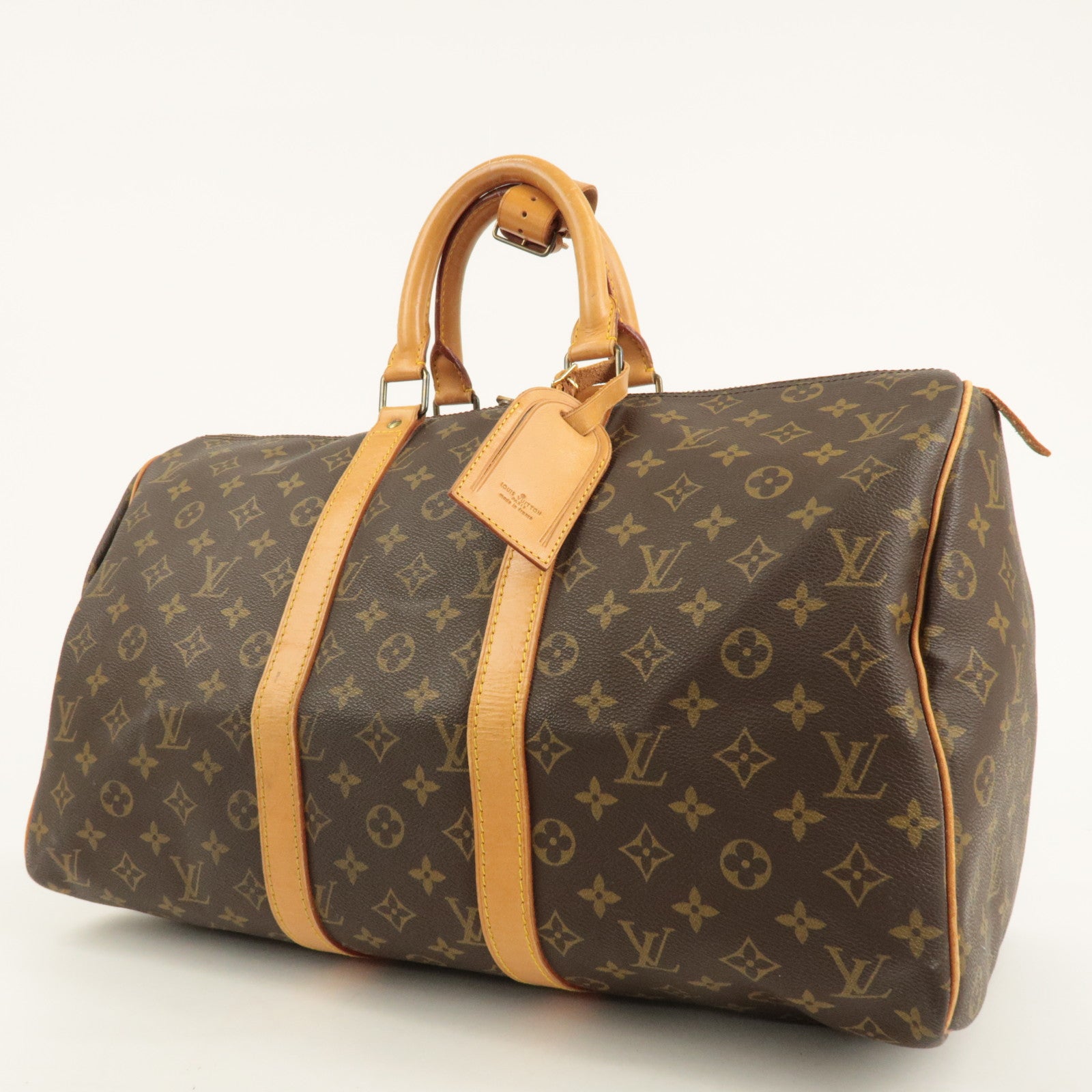 Louis Vuitton Monogram Keep All 45 Boston Bag Brown M41428