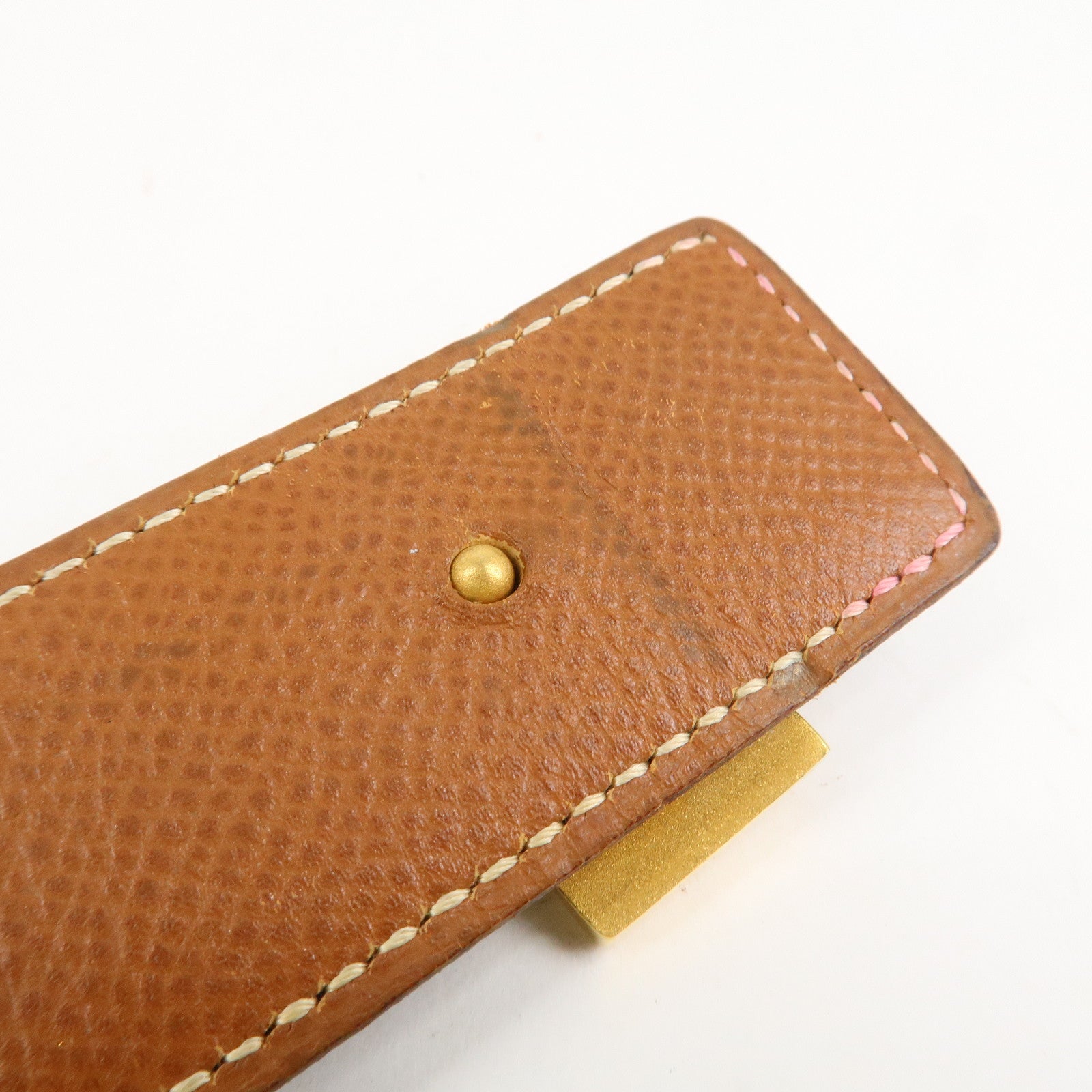 HERMES H Buckle Reversible Box Calf Constance Belt X Stamped Black Used